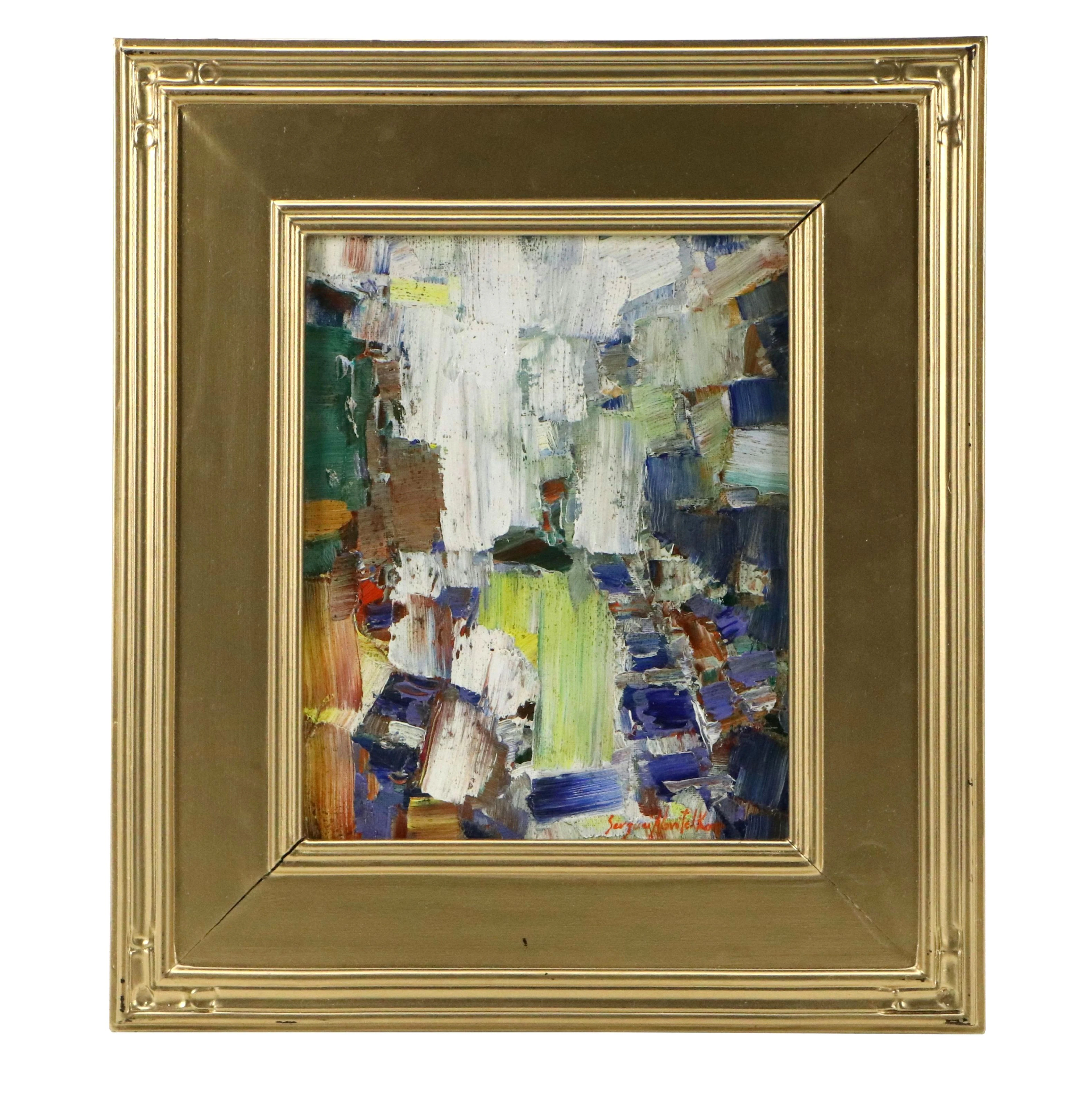 Serguei Novitchkov Abstract Impasto Oil Painting "City Pigment," 2026