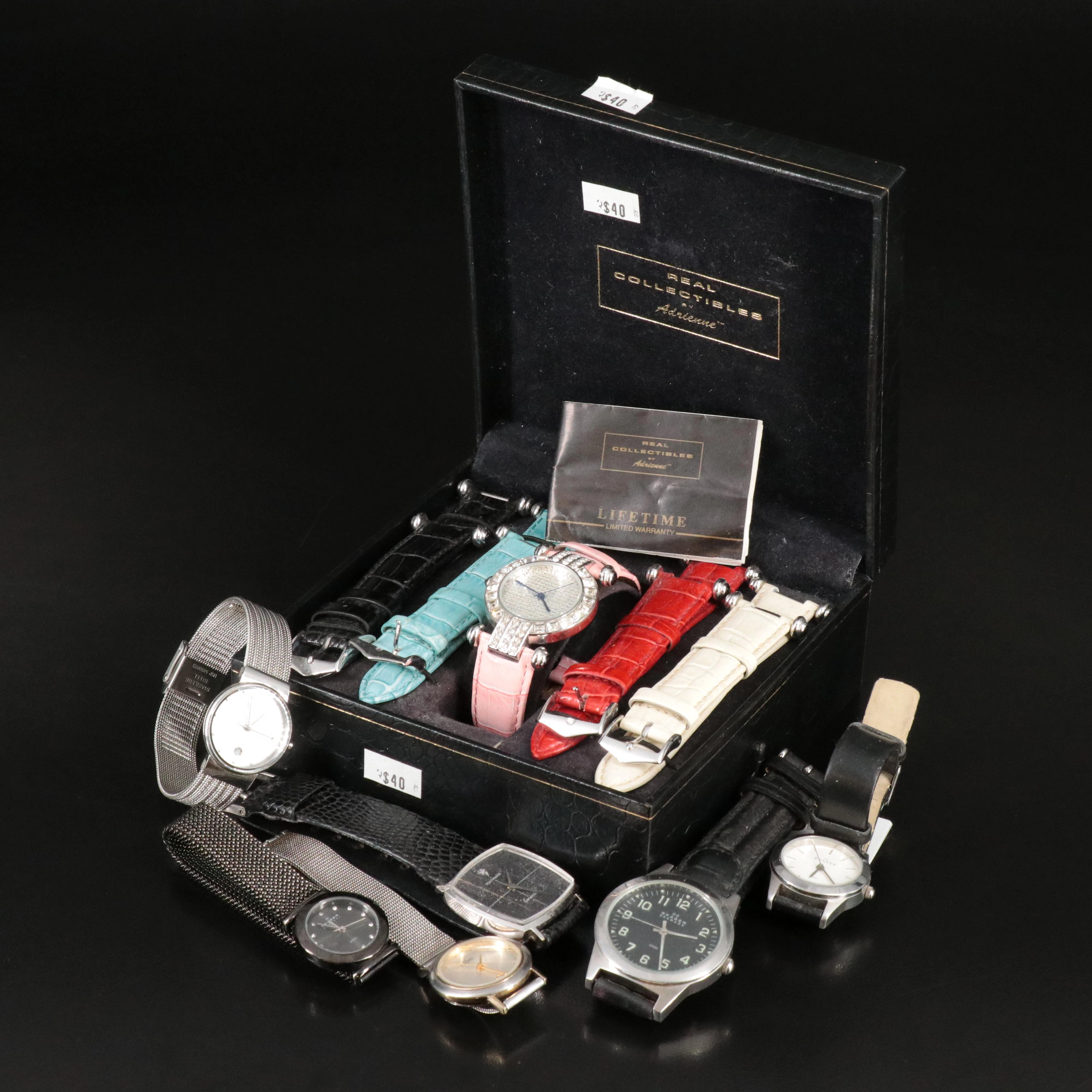Collection of Skagen and Real Collectibles By Adrienne Watches