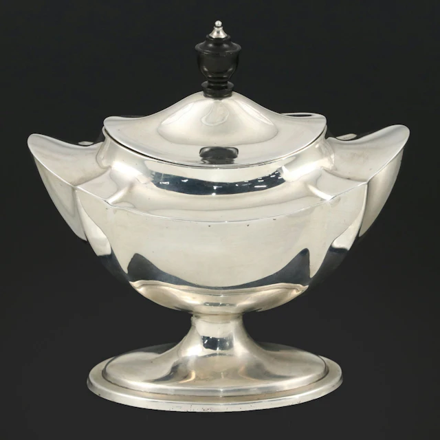 Edwardian Sterling Silver Lidded Sugar, 1902
