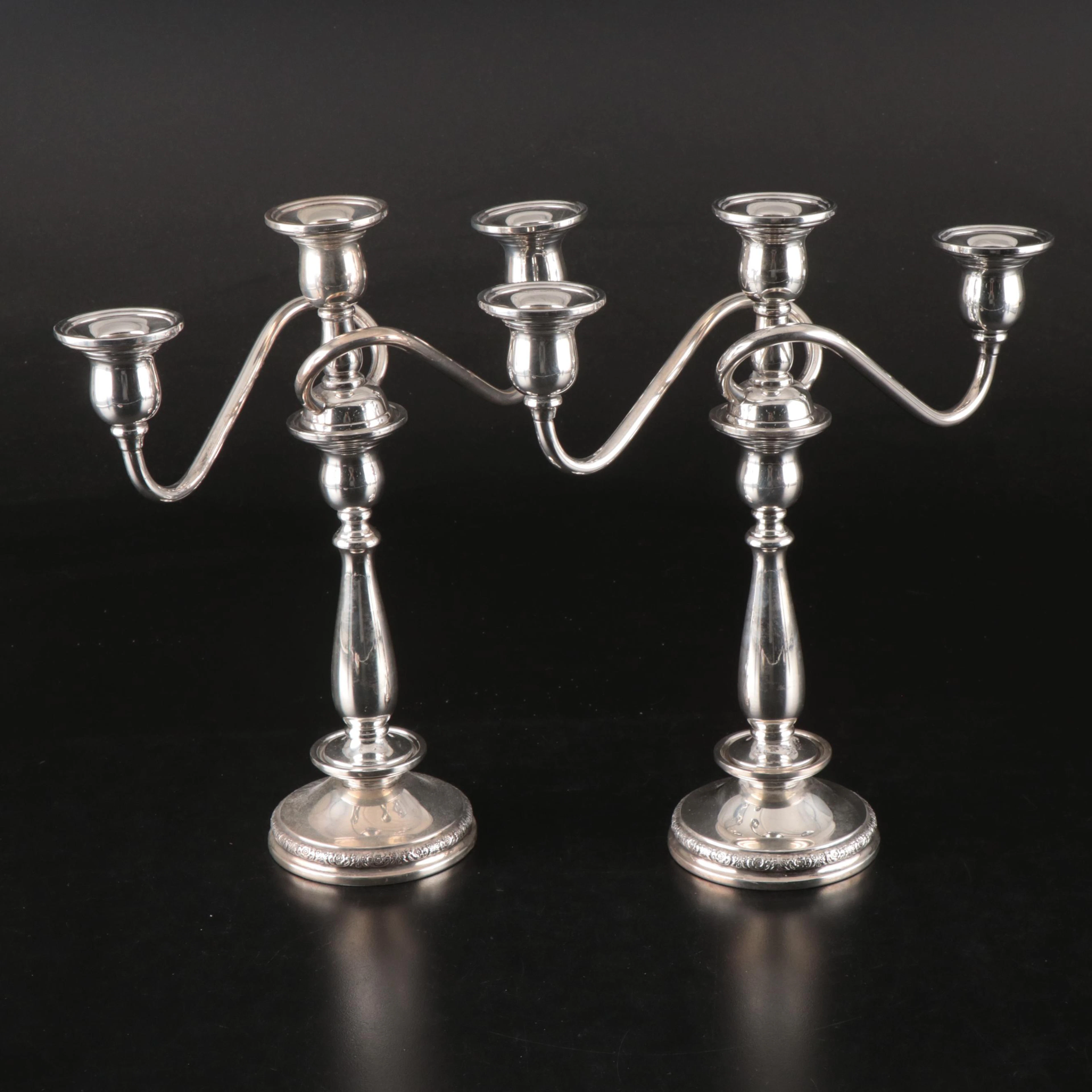 Prelude International Sterling Silver Weighted Candelabrum