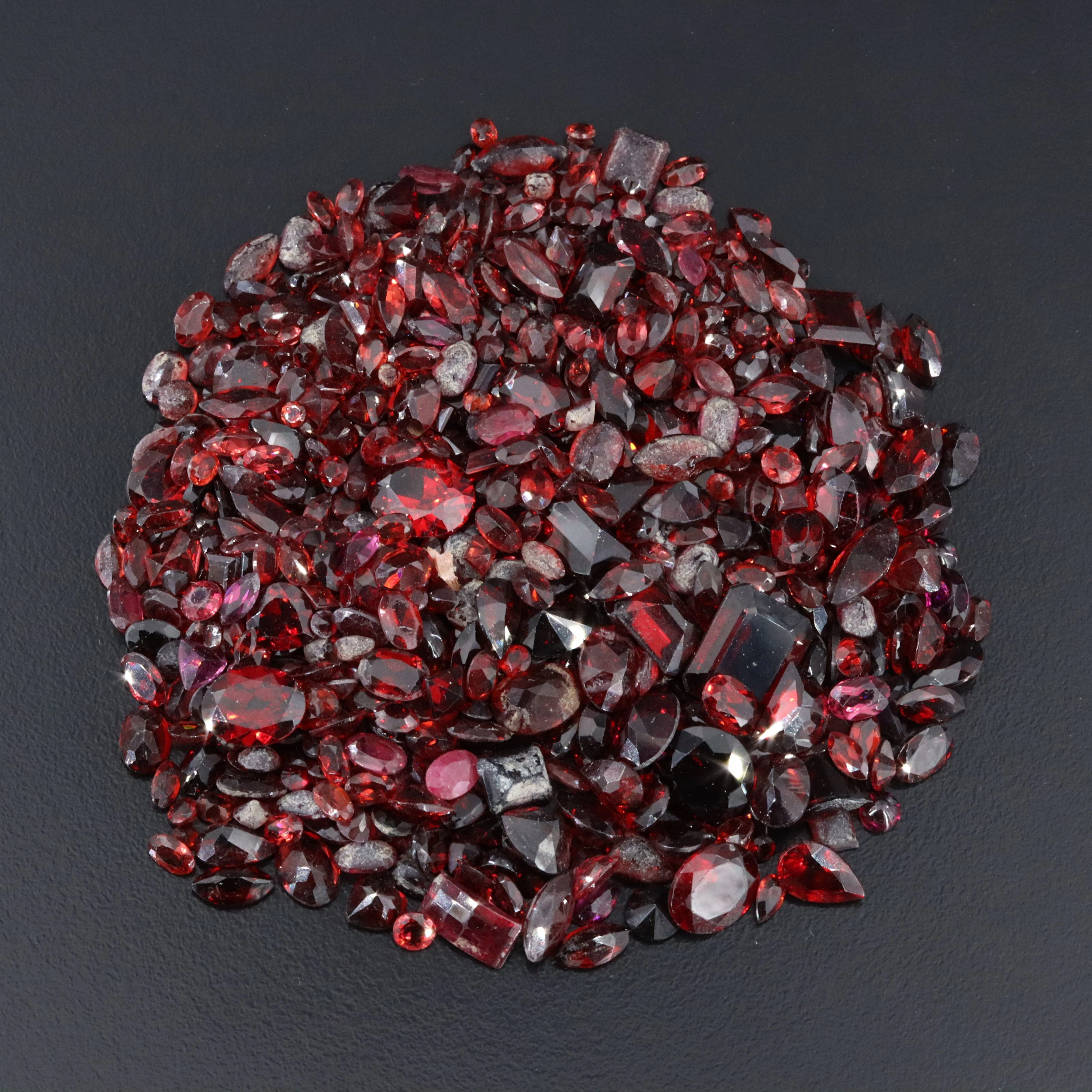 Loose 361.50 CTW Gemstone Lot Including Garnet, Ruby and CZ