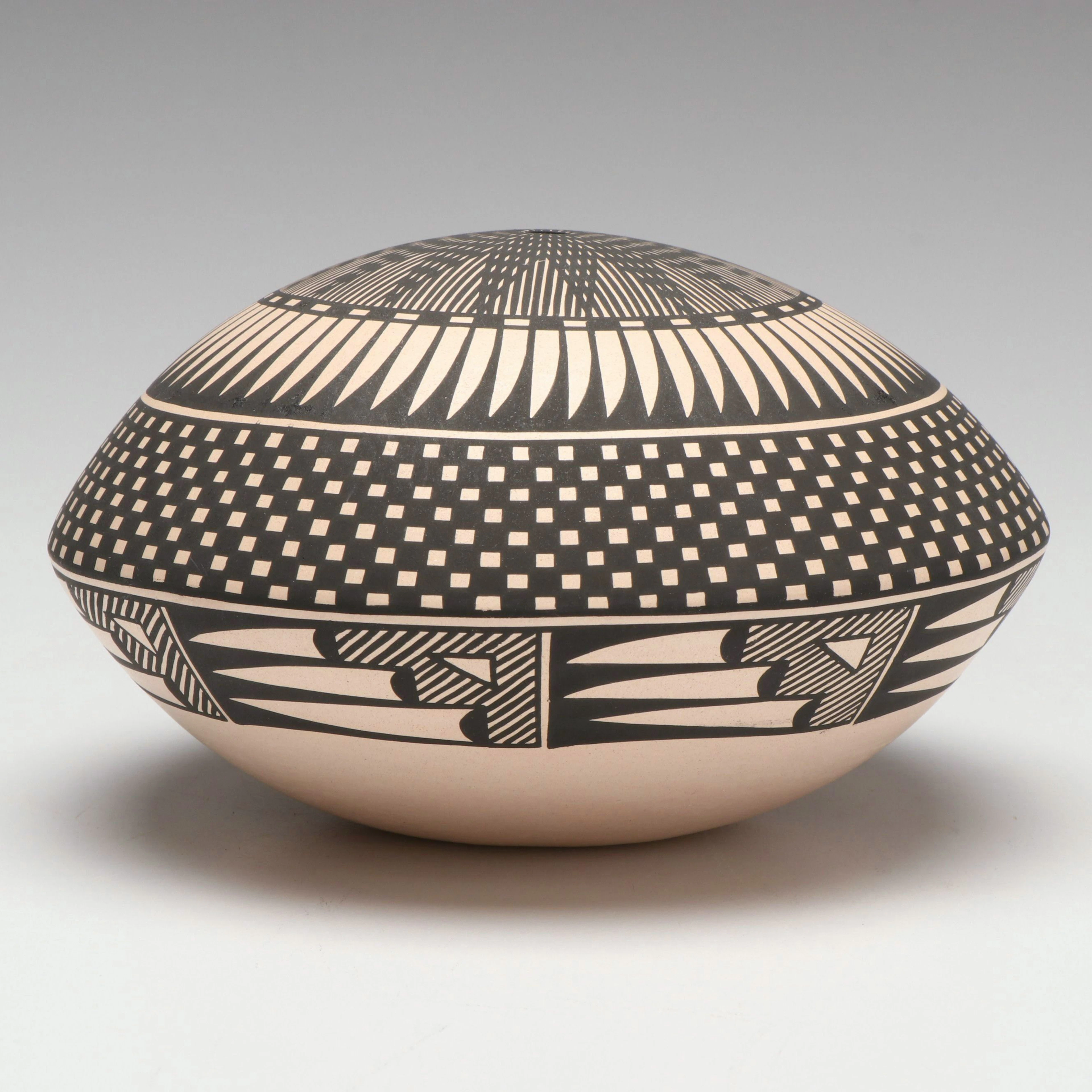 Terrence M. Chino Acoma Pueblo Art Pottery Vessel