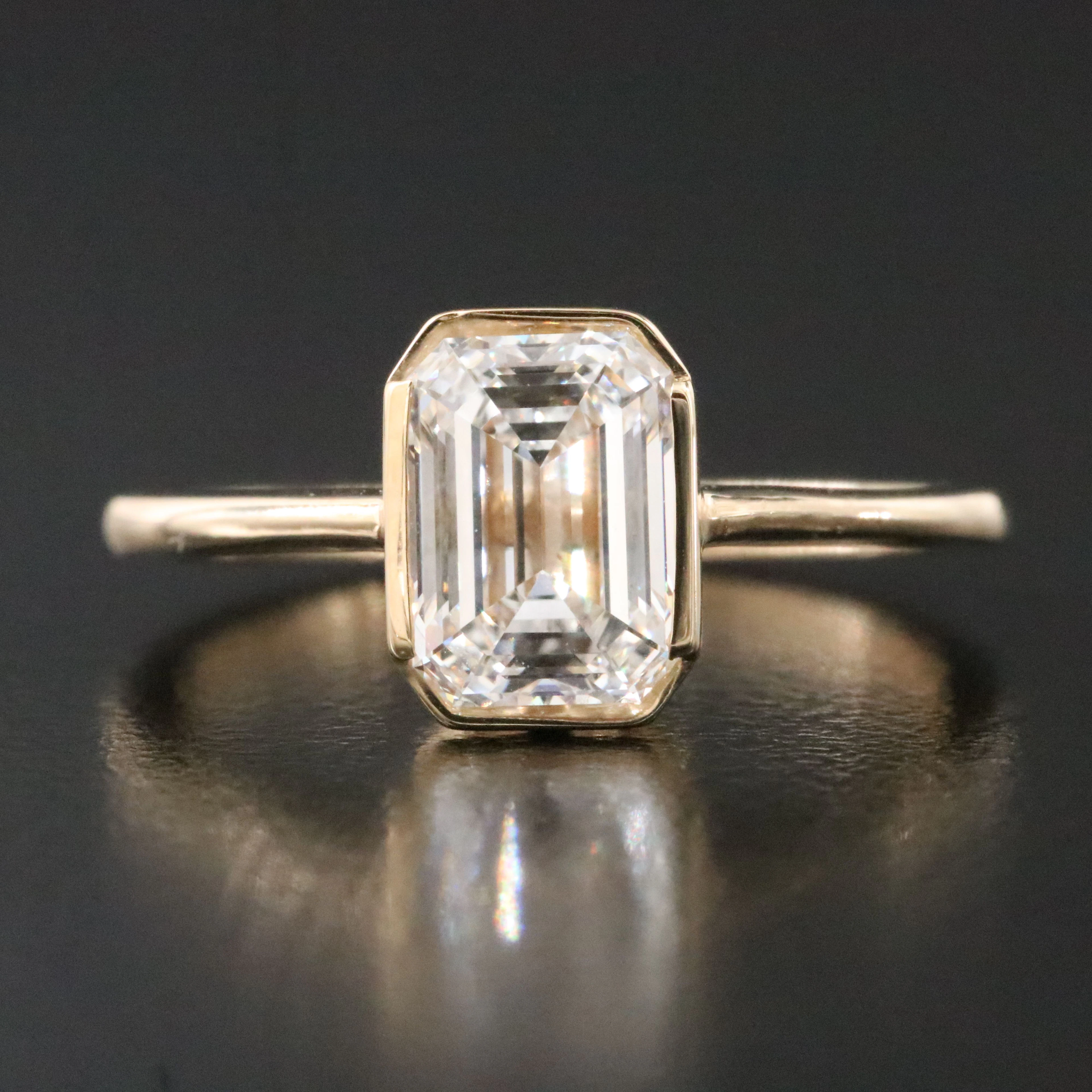14K 1.45 CT Lab Grown Diamond Ring with IGI Report