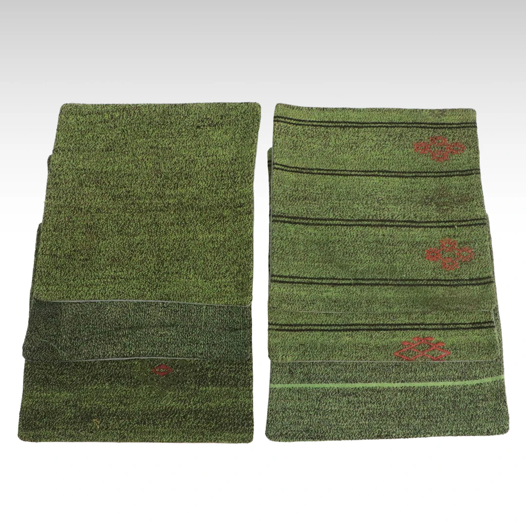 Turkish Overdyed Handwoven Rug Faced Pillow Covers