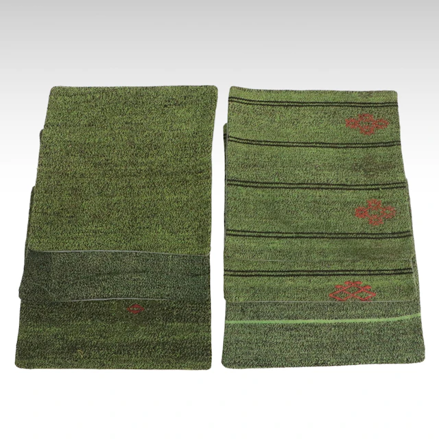 Turkish Overdyed Handwoven Rug Faced Pillow Covers