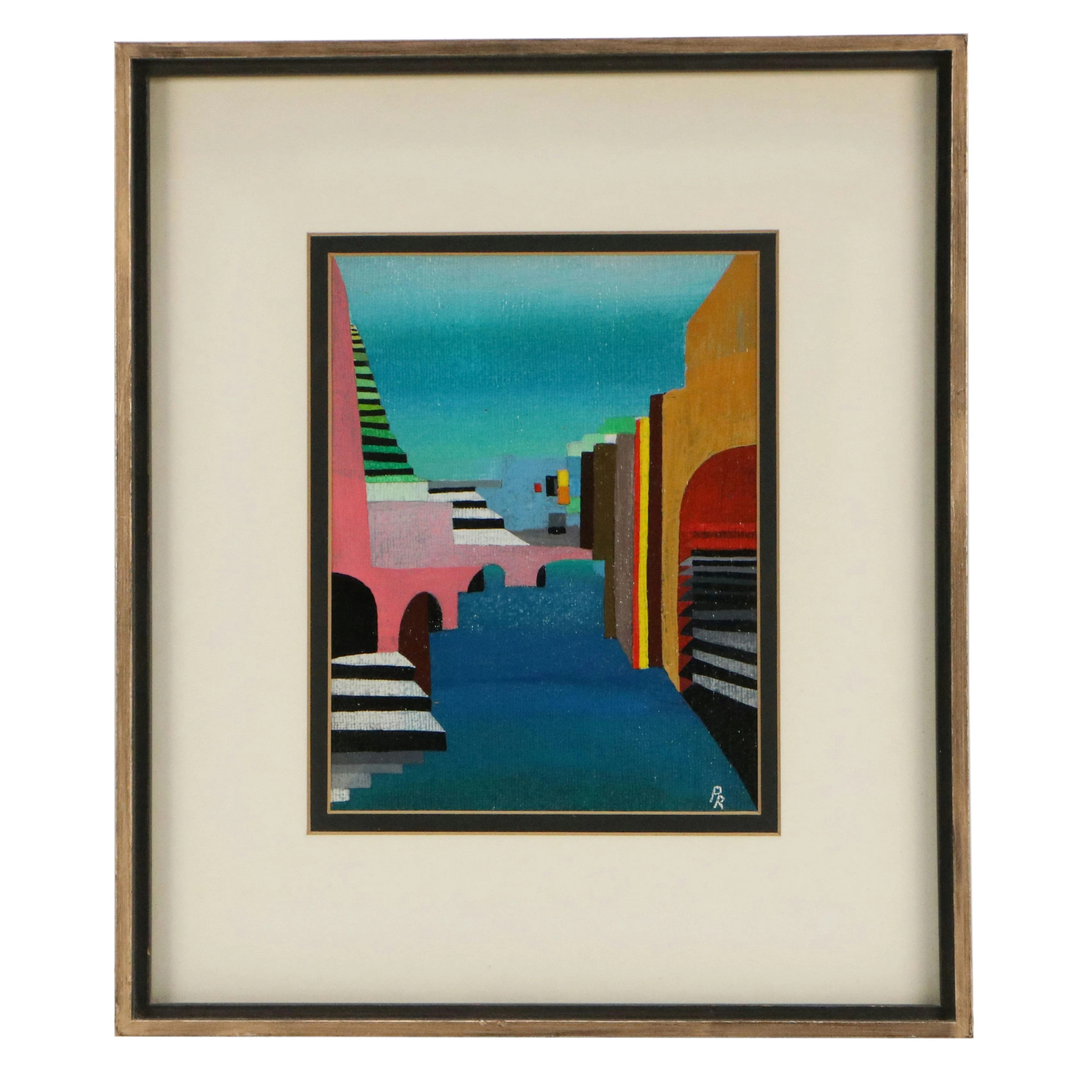 Surrealist Acrylic Landscape Painting, Late 20th to Early 21st Century
