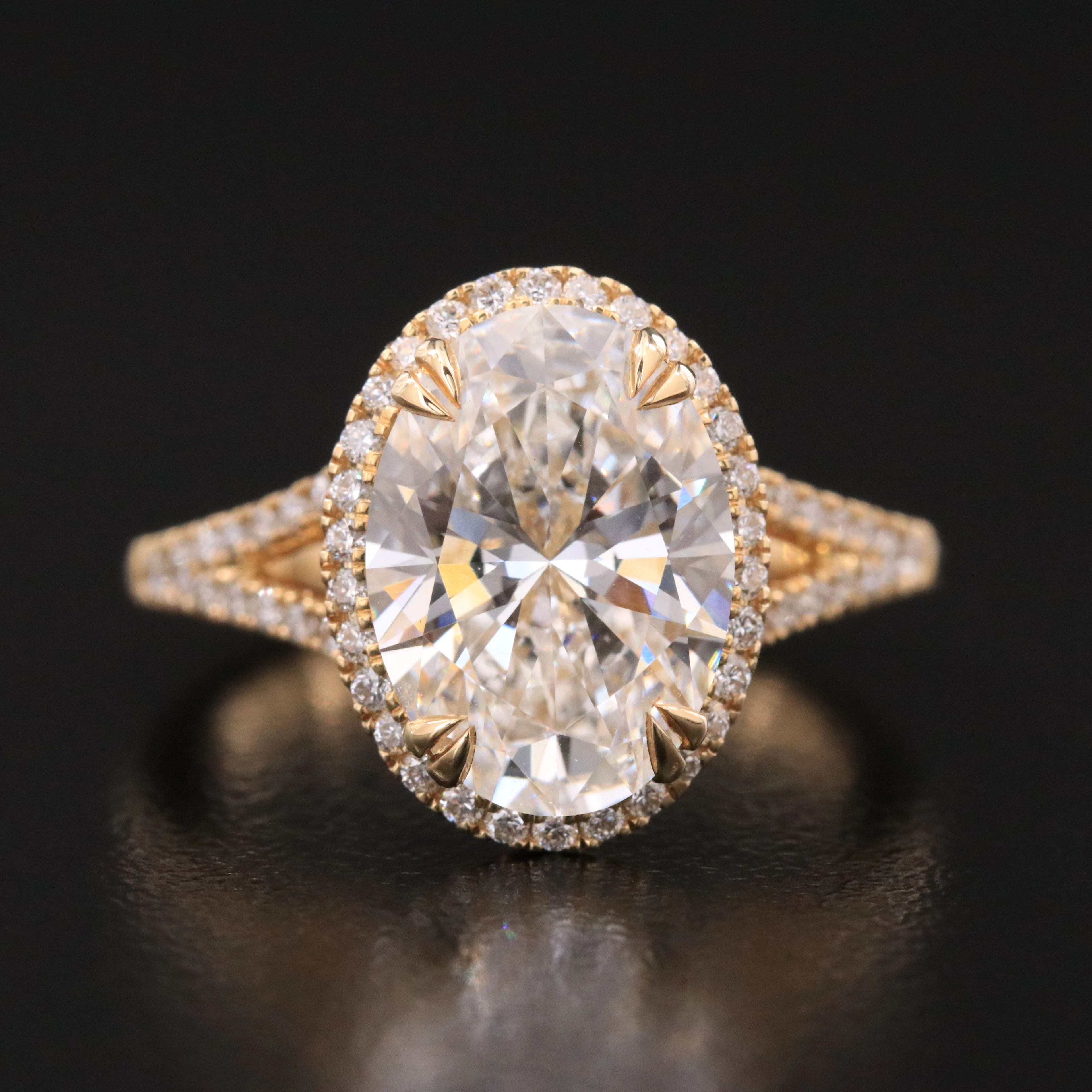 14K 4.50 CTW Lab Grown Diamond Ring with IGI Report
