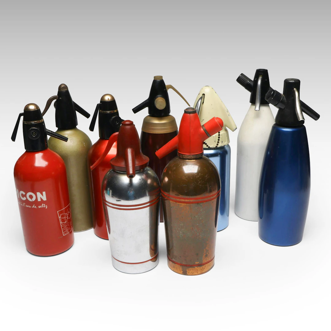 Picon French with Other Seltzer Bottles, Mid to Late 20th Century
