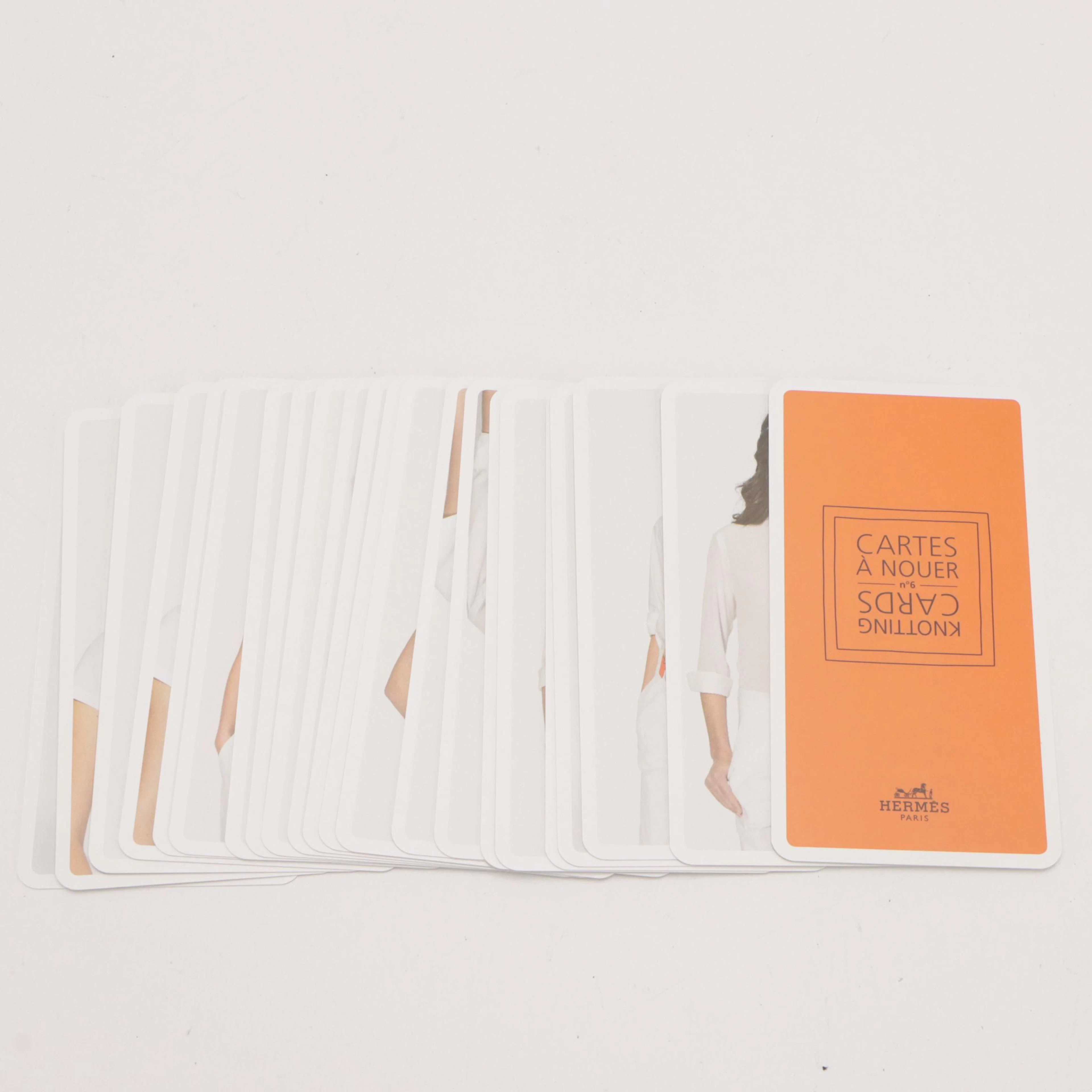 Hermès Cartes à Nouer № 6 Scarf Knotting Diagram Cards with Box