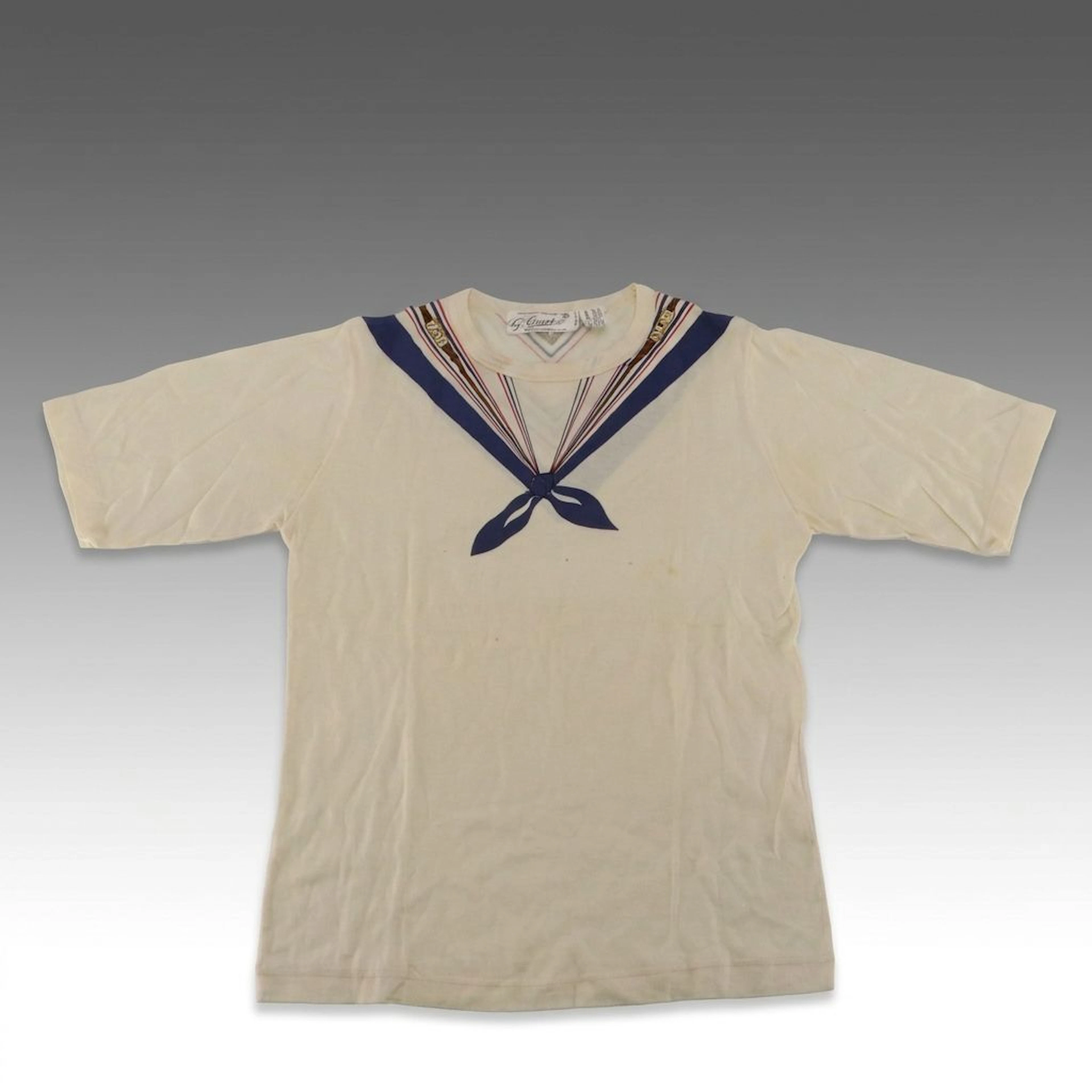 Gucci Vintage Cotton T-Shirt in Scarf Print, 1970s