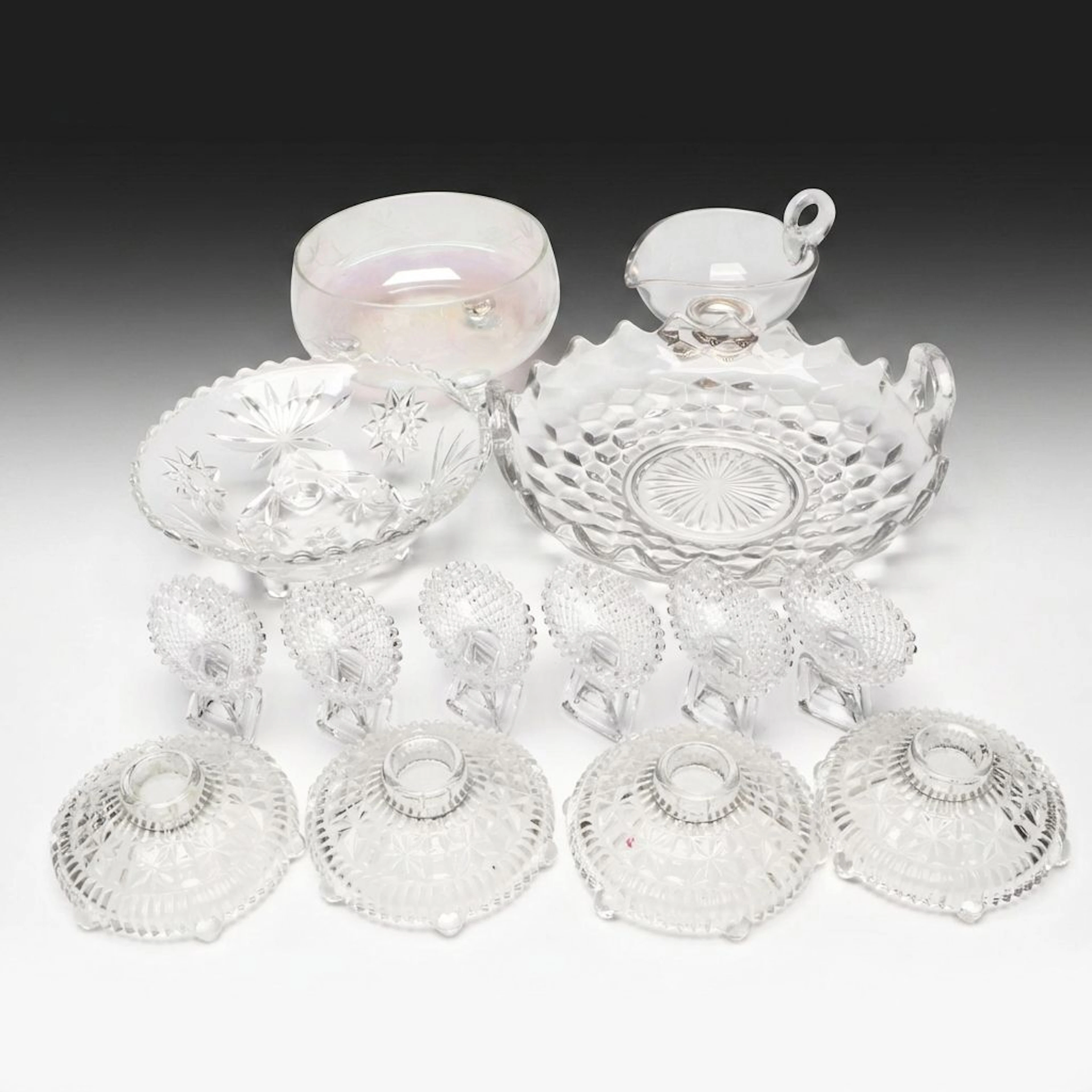 Frank M. Whiting Sterling Footed Creamer, Westmoreland Salt Dips and More