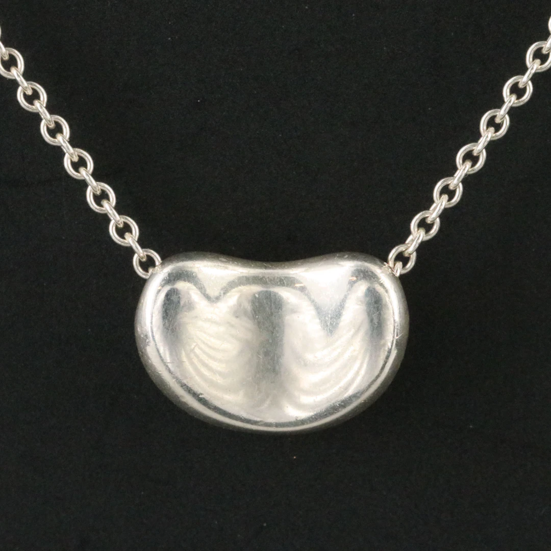 Tiffany & Co. Sterling Bean Design Necklace