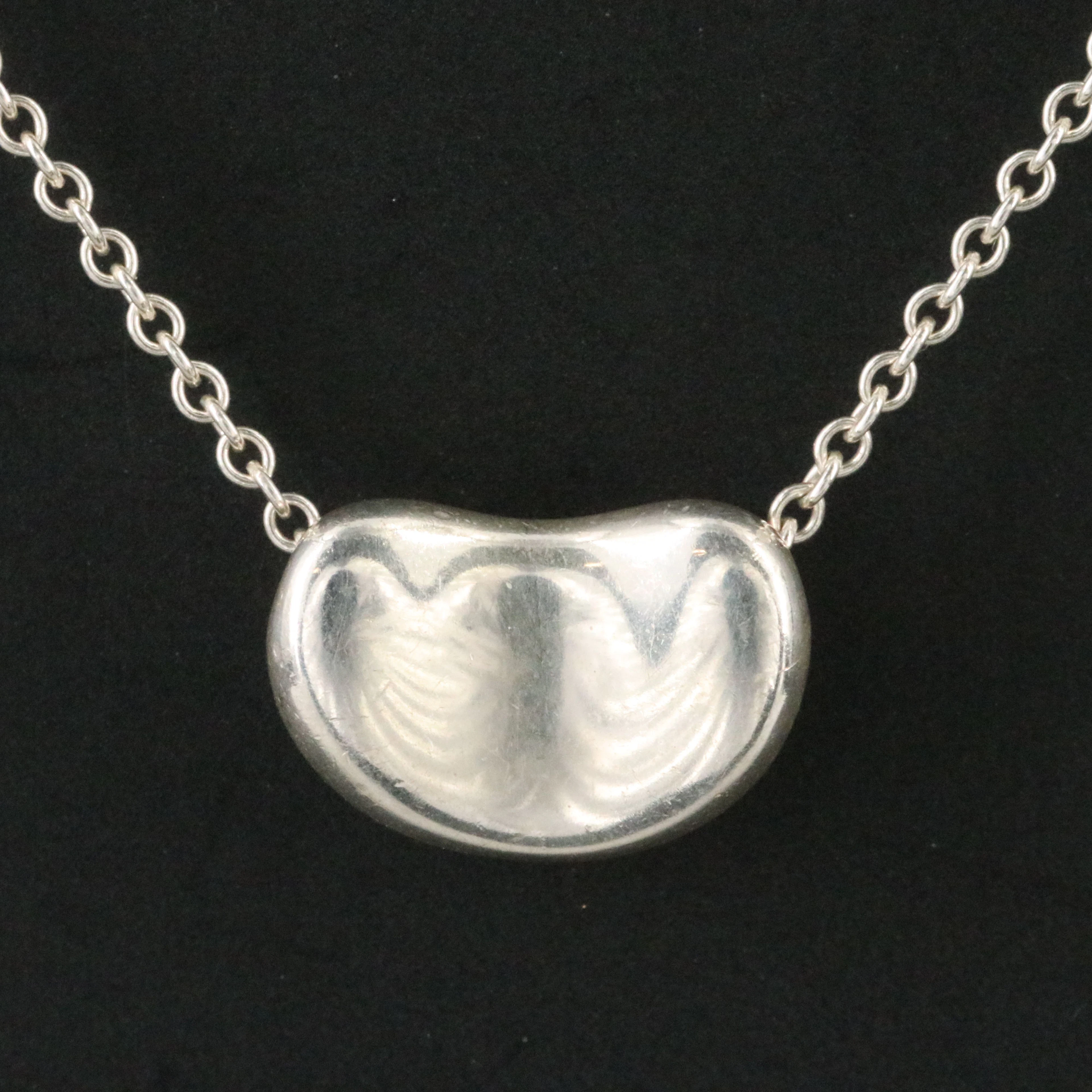 Tiffany & Co. Sterling Bean Design Necklace