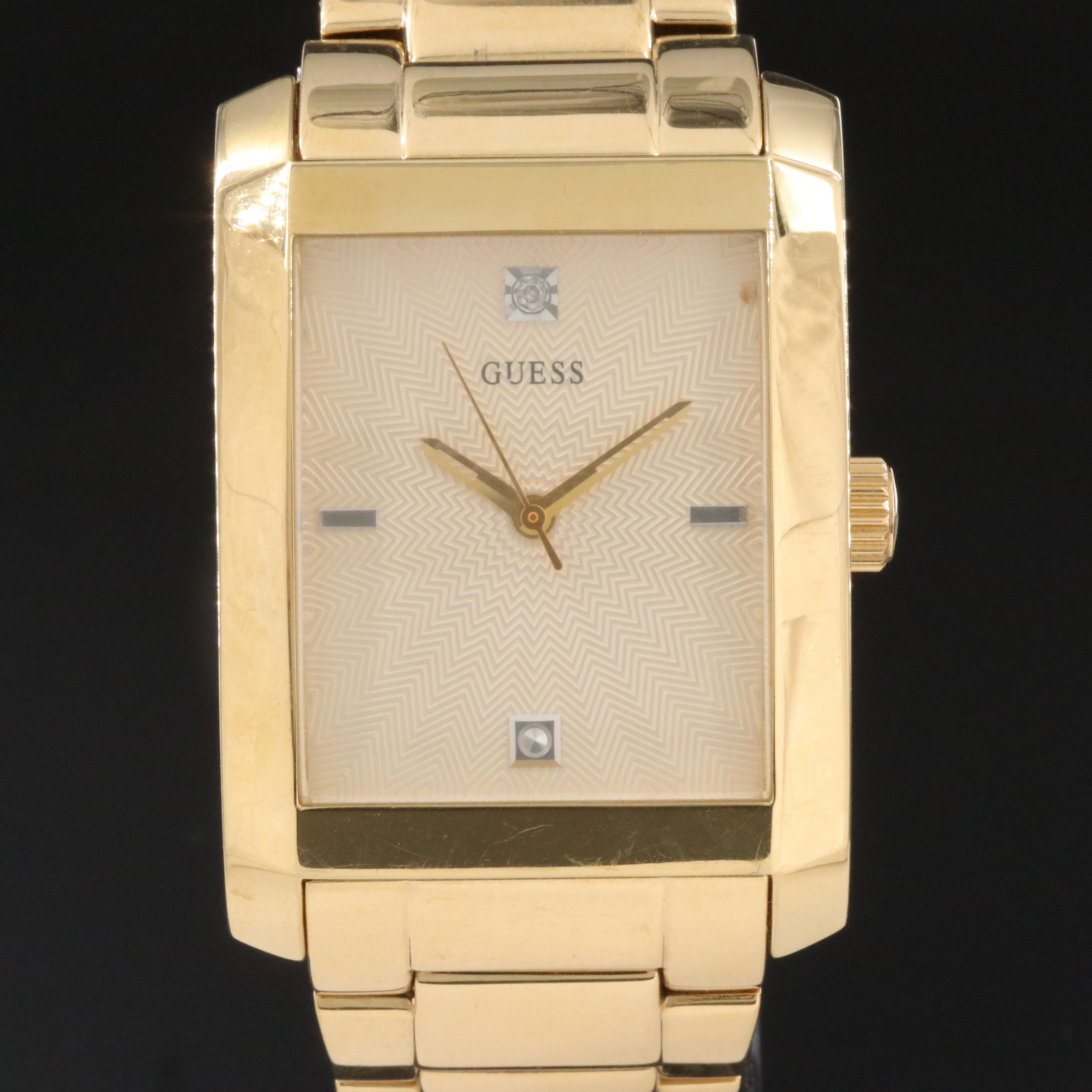Guess Steel Collection Gold Tone and Diamond Accented Watch # G11638G