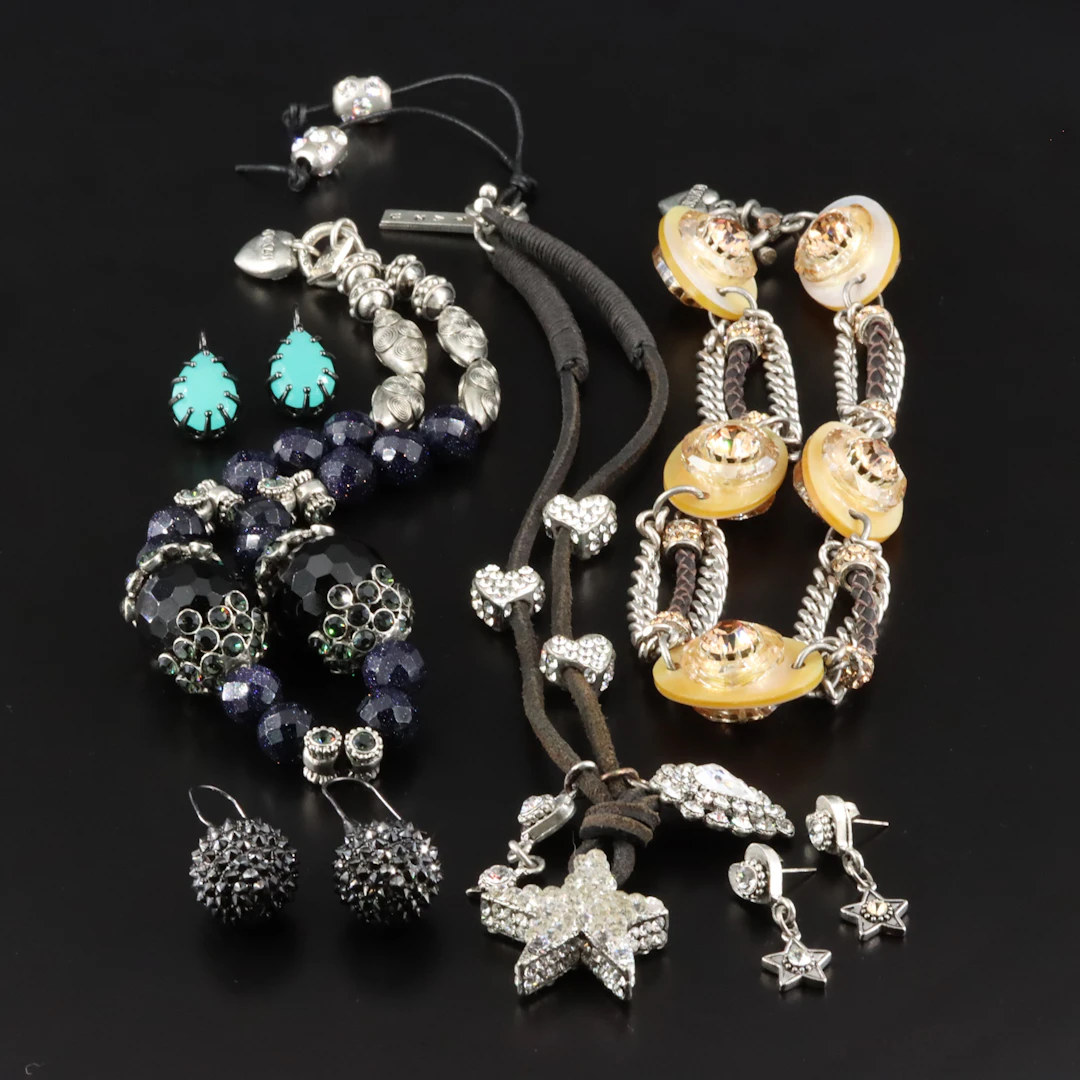 Rodrigo Otazu Jewelry Collection Including Crystal, Mother-of-Pearl & Goldstone
