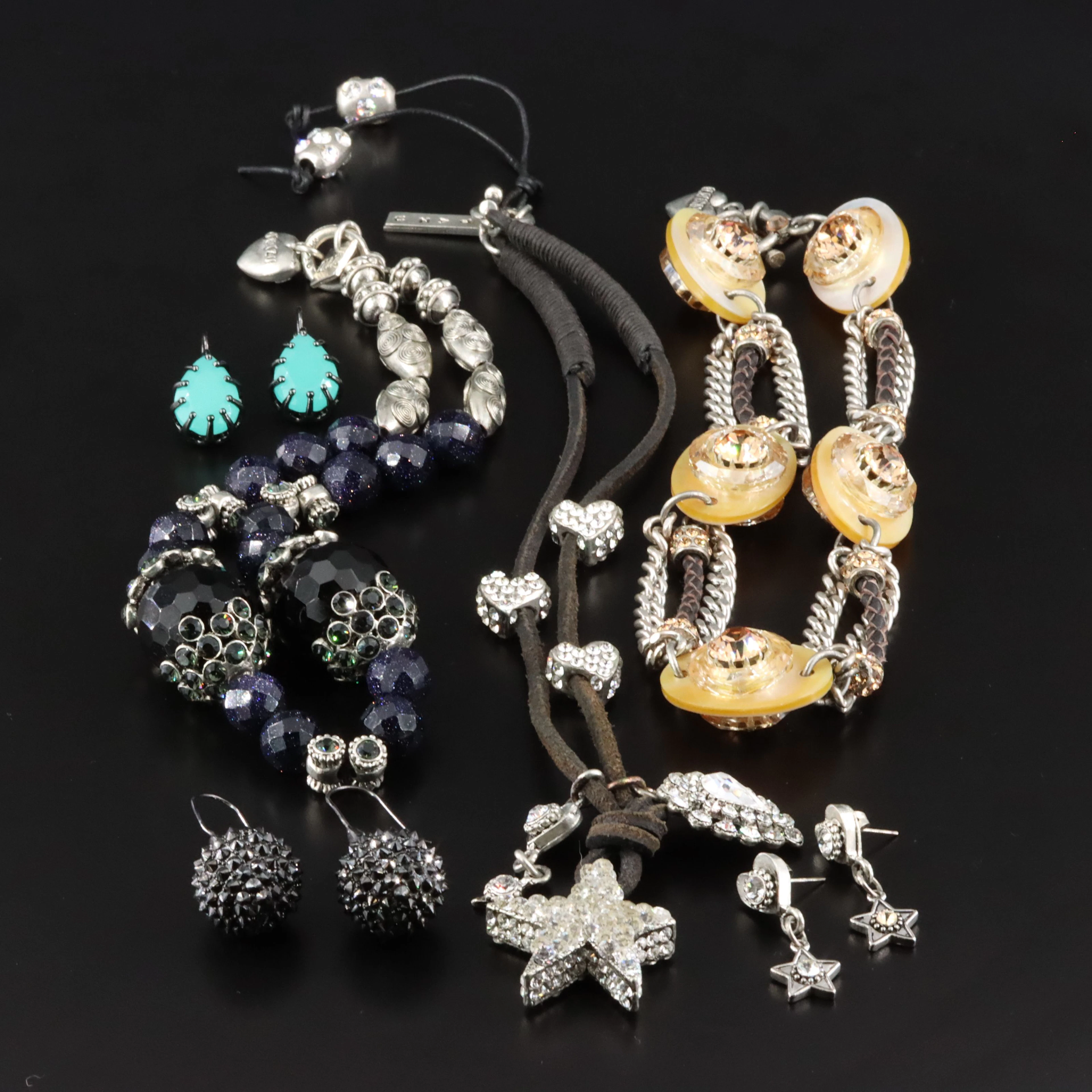 Rodrigo Otazu Jewelry Collection Including Crystal, Mother-of-Pearl & Goldstone