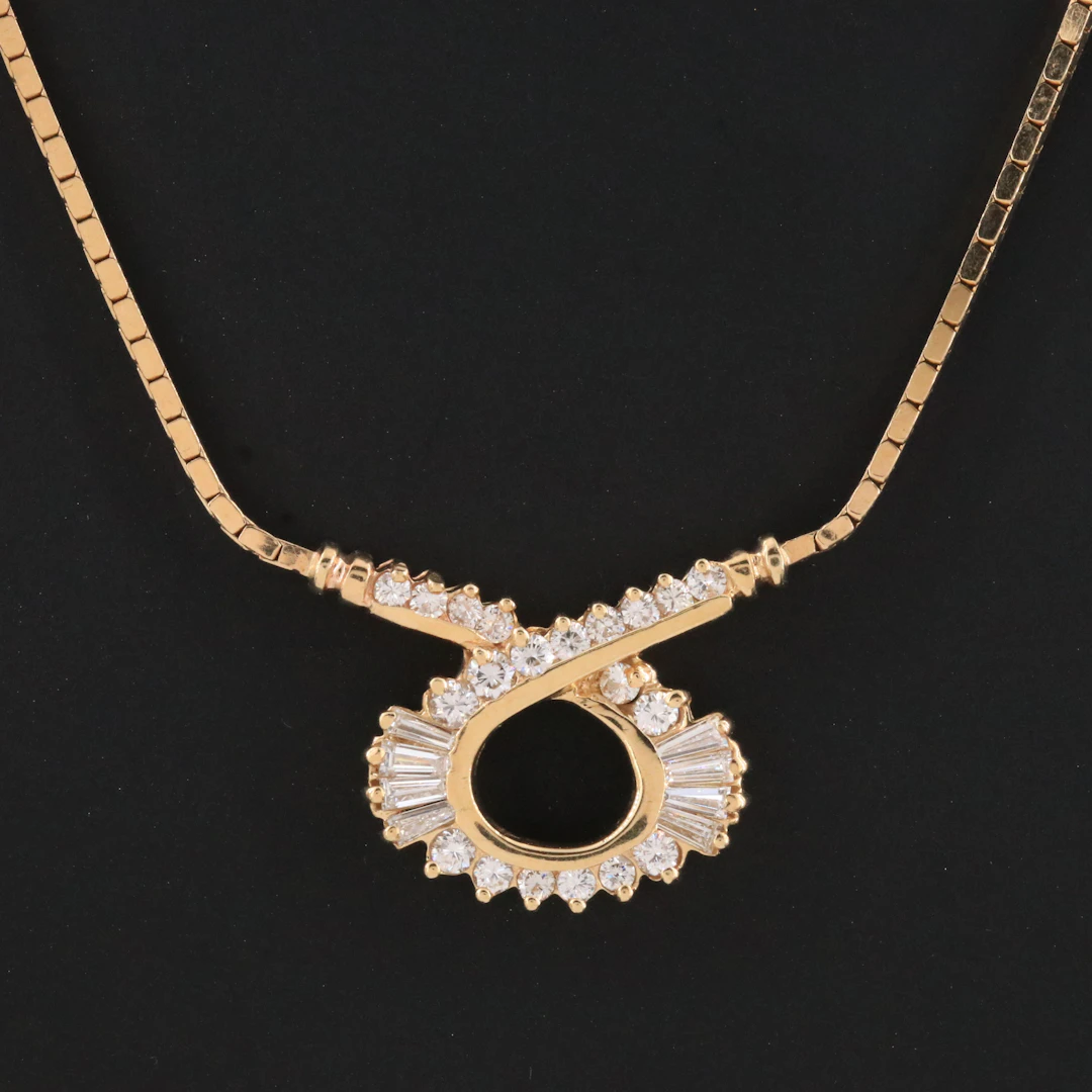 14K 1.07 CTW Diamond Necklace