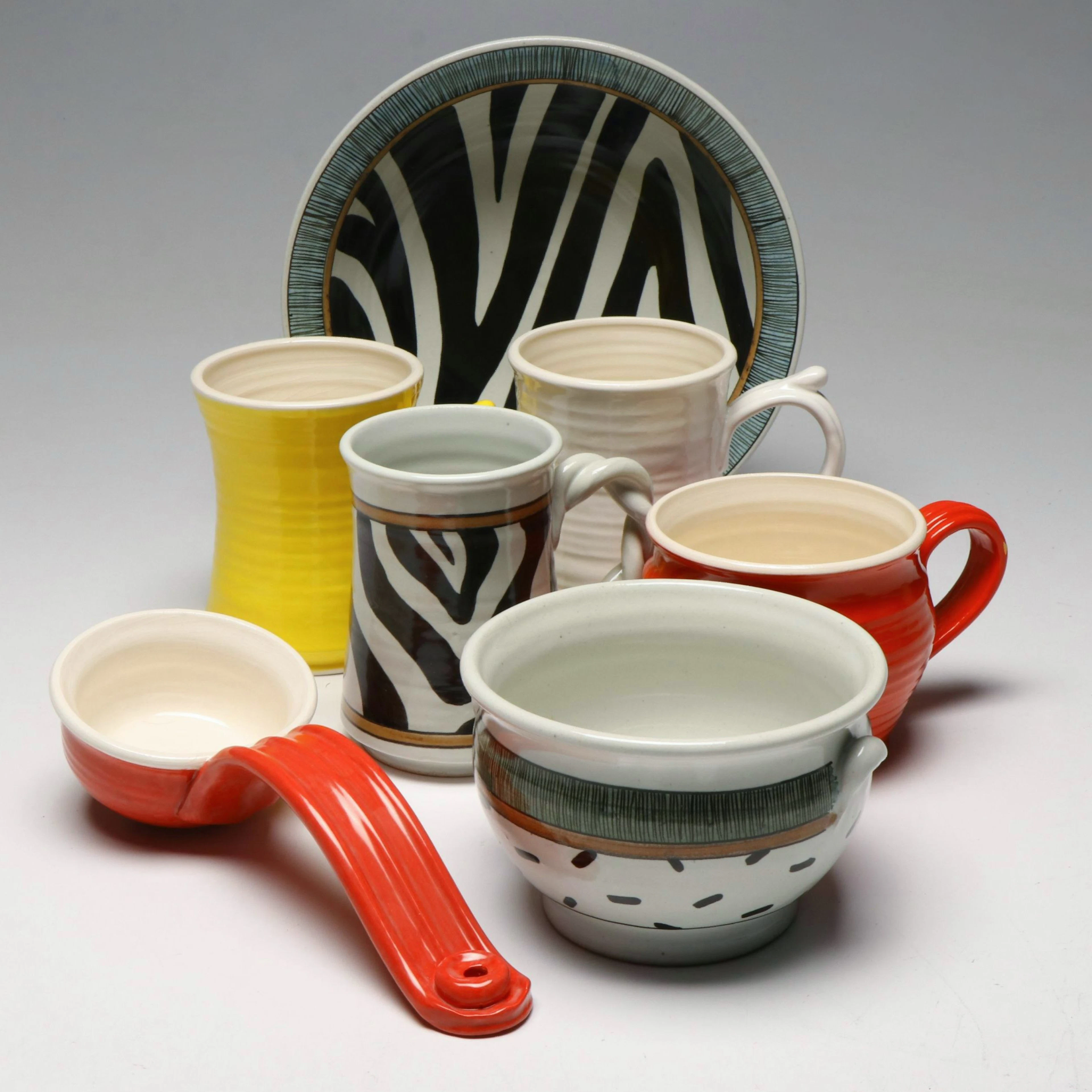 Hage Stoneware Art Pottery Dinnerware and Mugs