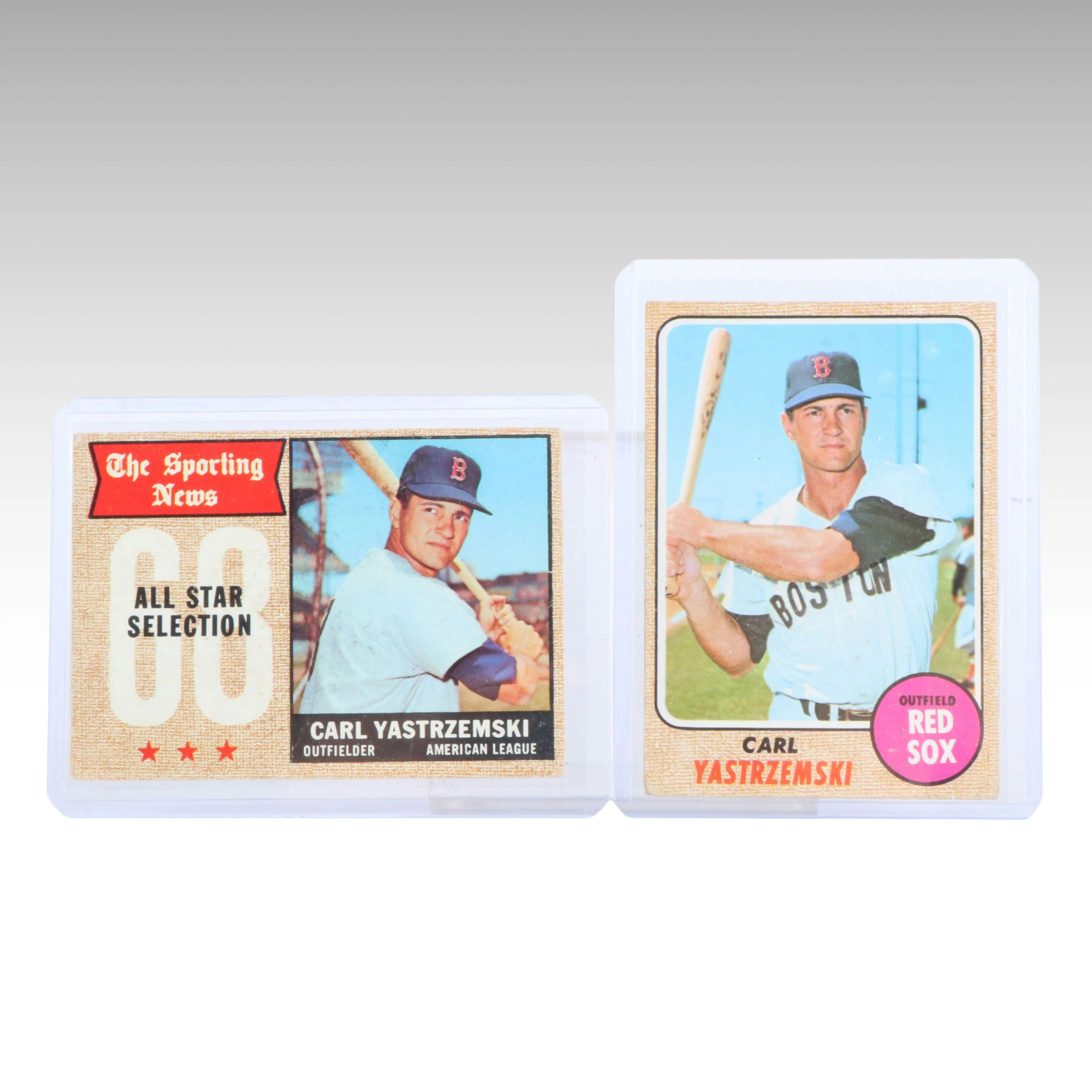 1968 Topps Carl Yastrzemski Boston Red Sox Baseball Cards