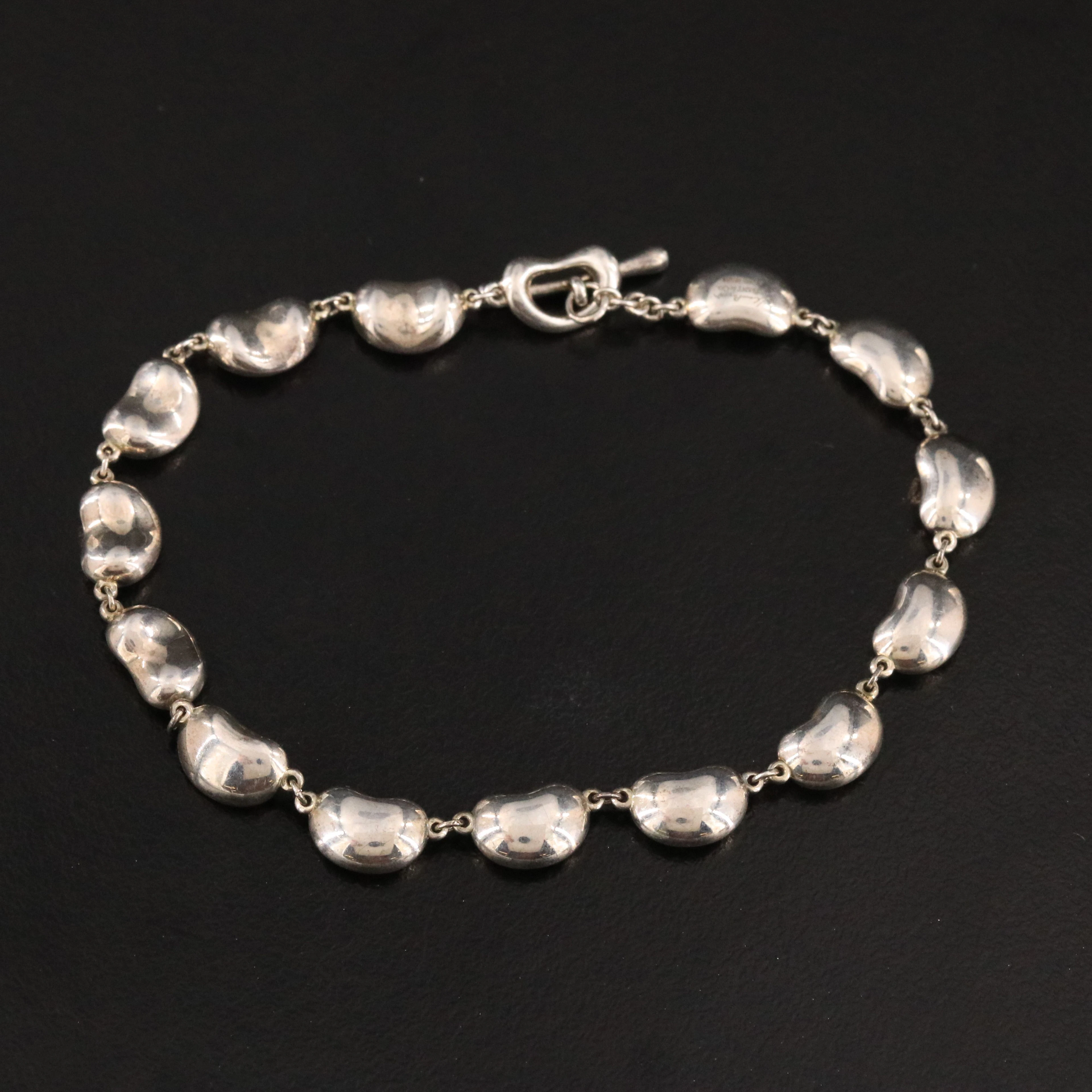 Elsa Peretti for Tiffany & Co. Sterling Silver Bean Design Bracelet