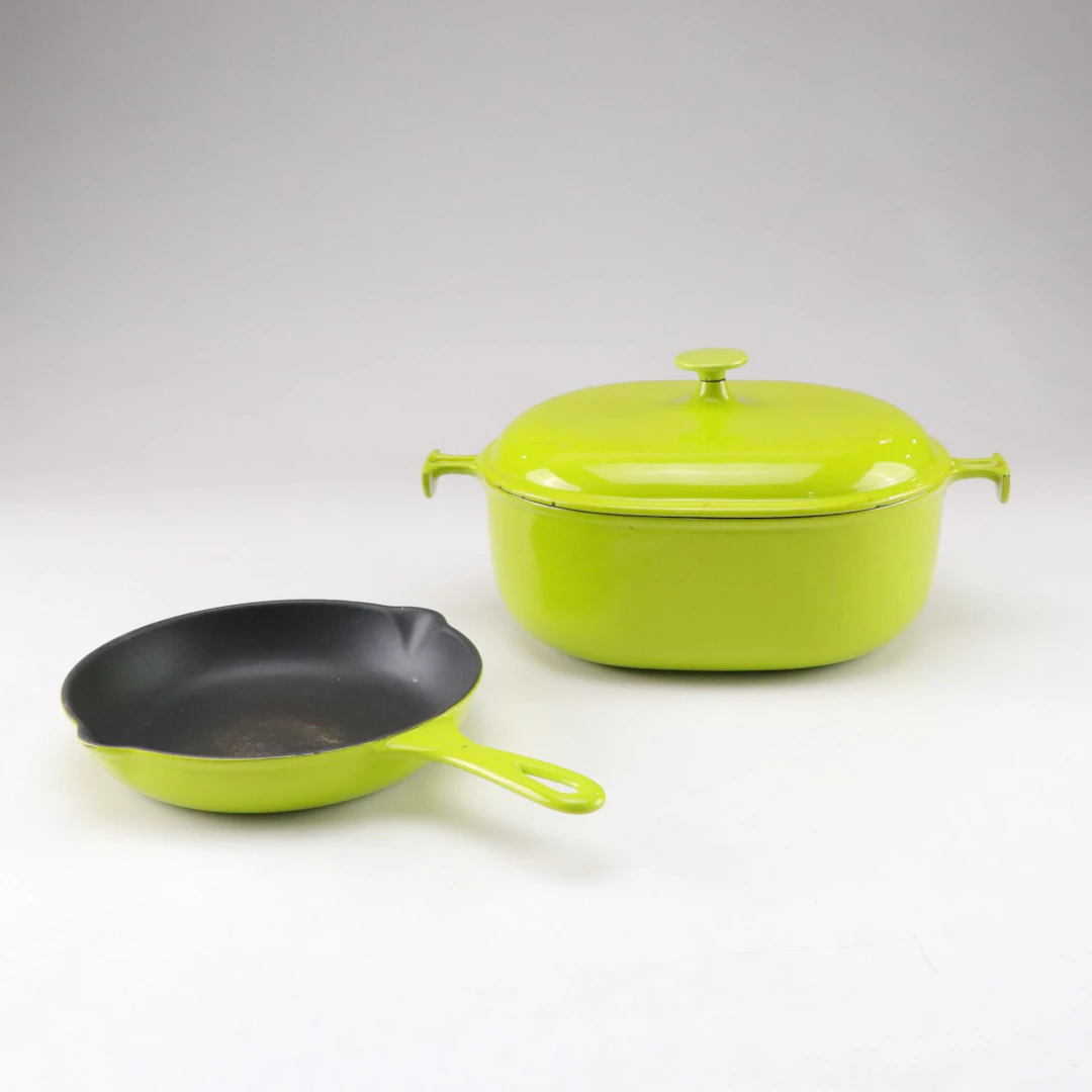 Le Creuset Enzo Mari "La Mama" Cast Iron Dutch Oven and #23 Skillet