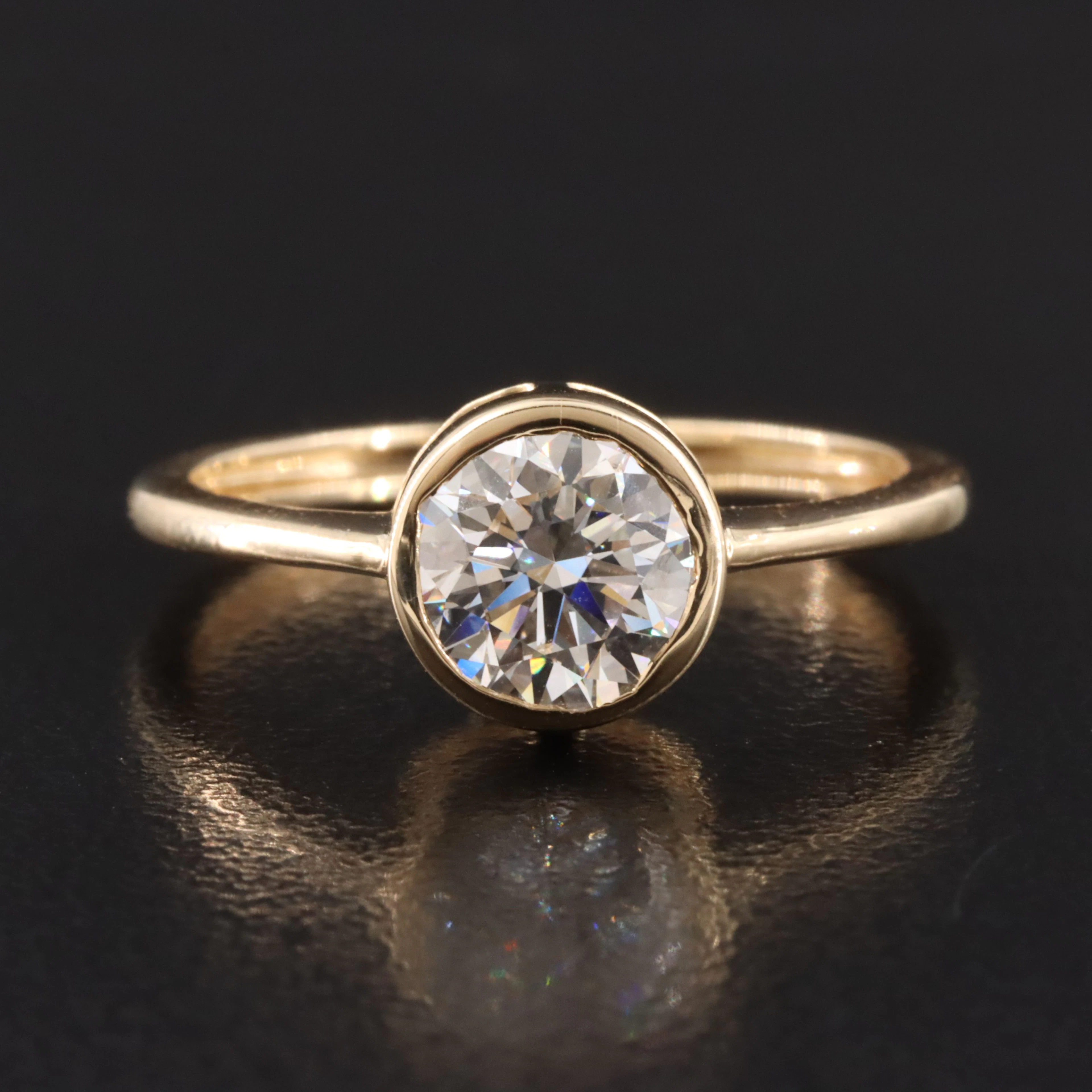 14K 1.21 CT Lab Grown Diamond Solitaire Ring with IGI Report