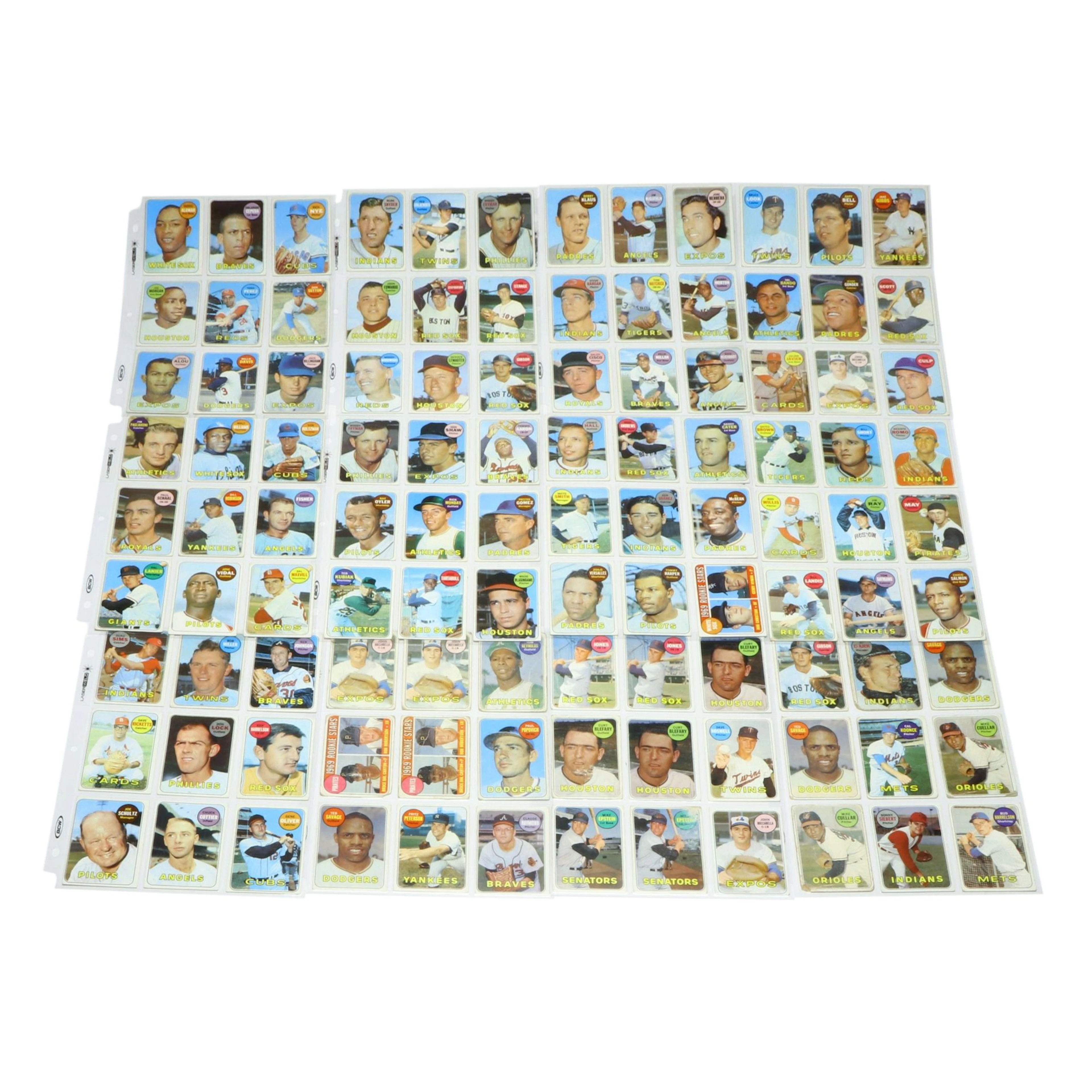 1969 Topps Baseball Cards with Tony Perez, Don Sutton, and Joe Morgan