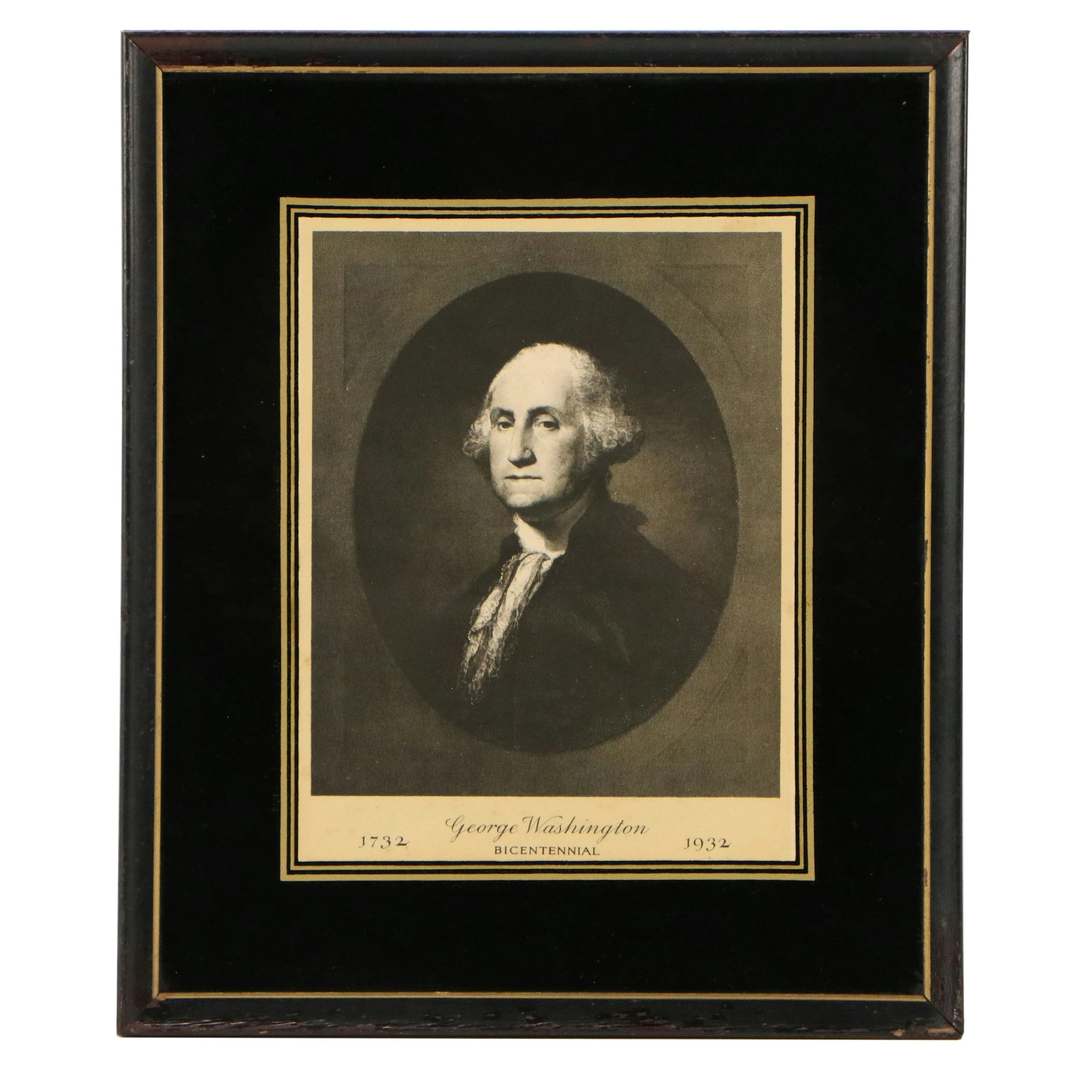 Engraving After Gilbert Stuart of George Washington Portrait