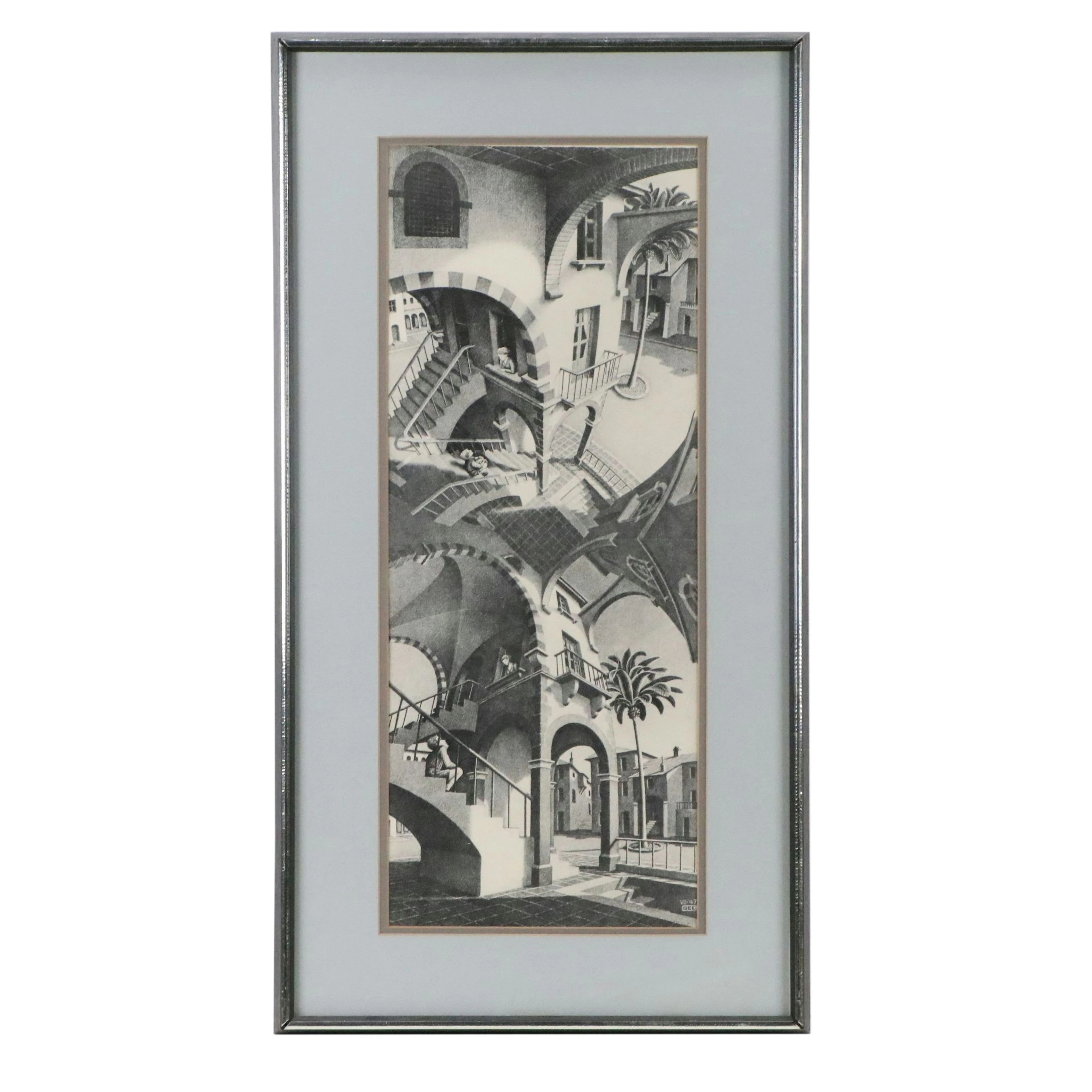 Offset Lithograph After M.C. Escher "Boven en Onder"