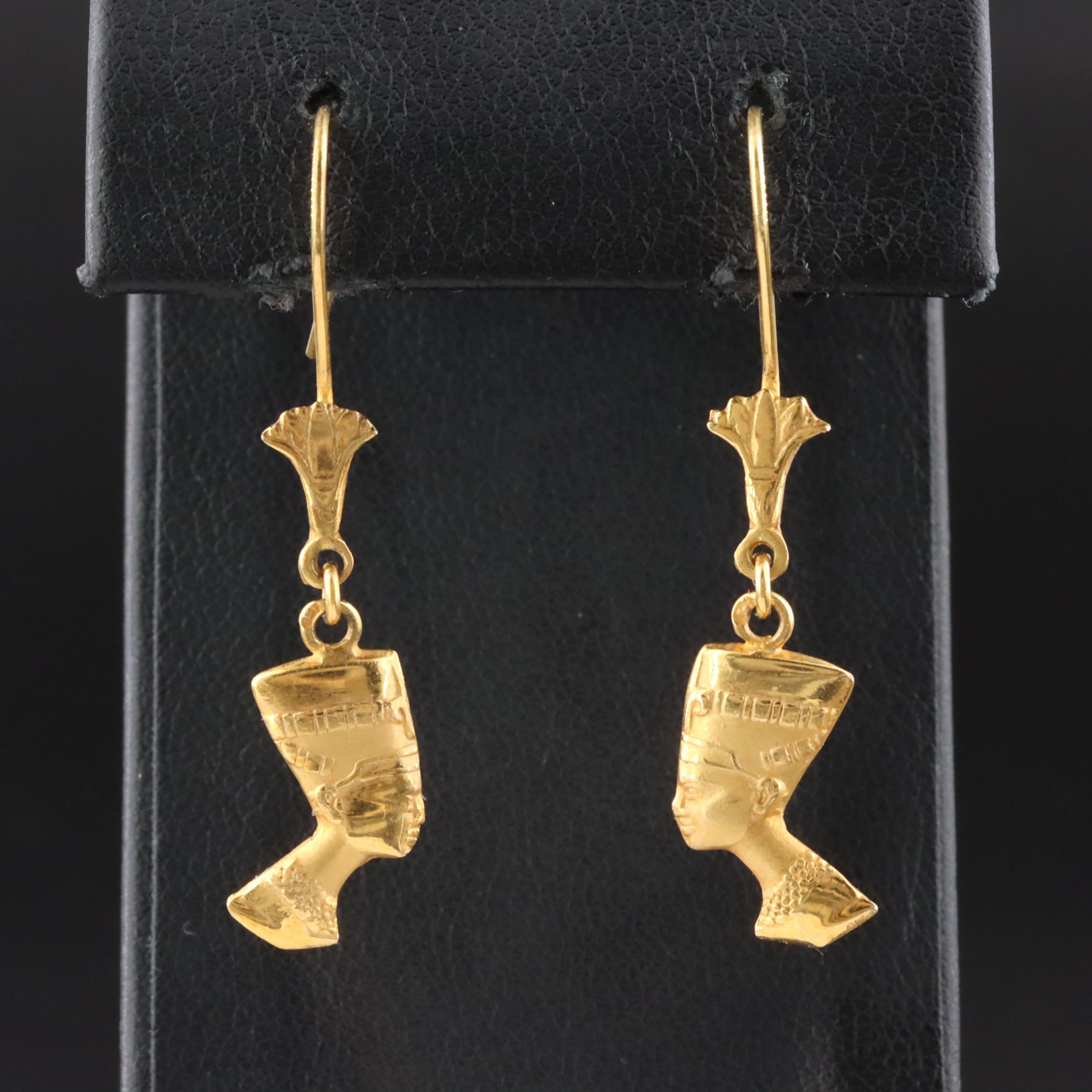 Egyptian 9K Nefertiti Earrings