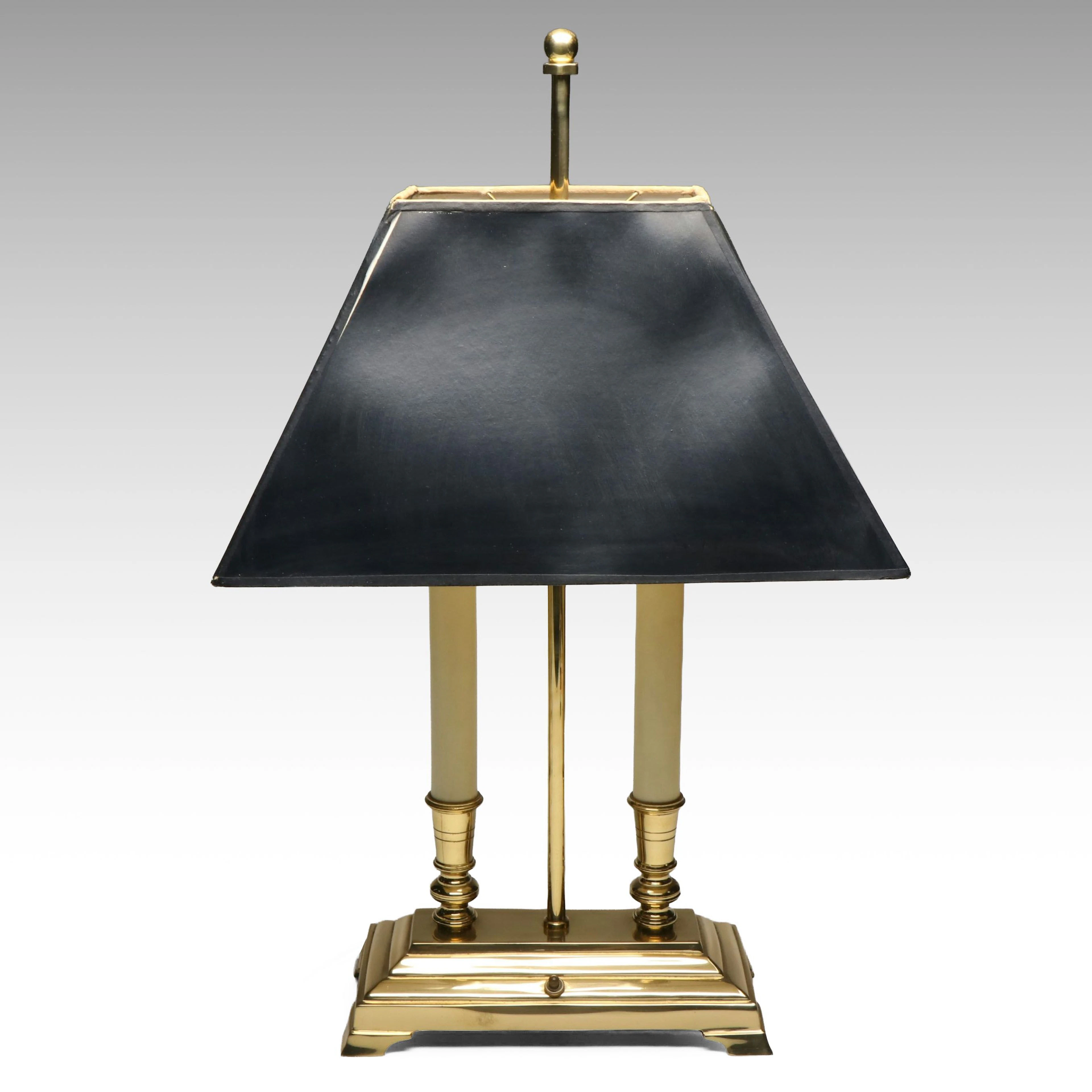 Top Brass Neoclassical Style Brass Bouillotte Table Lamp, Vintage