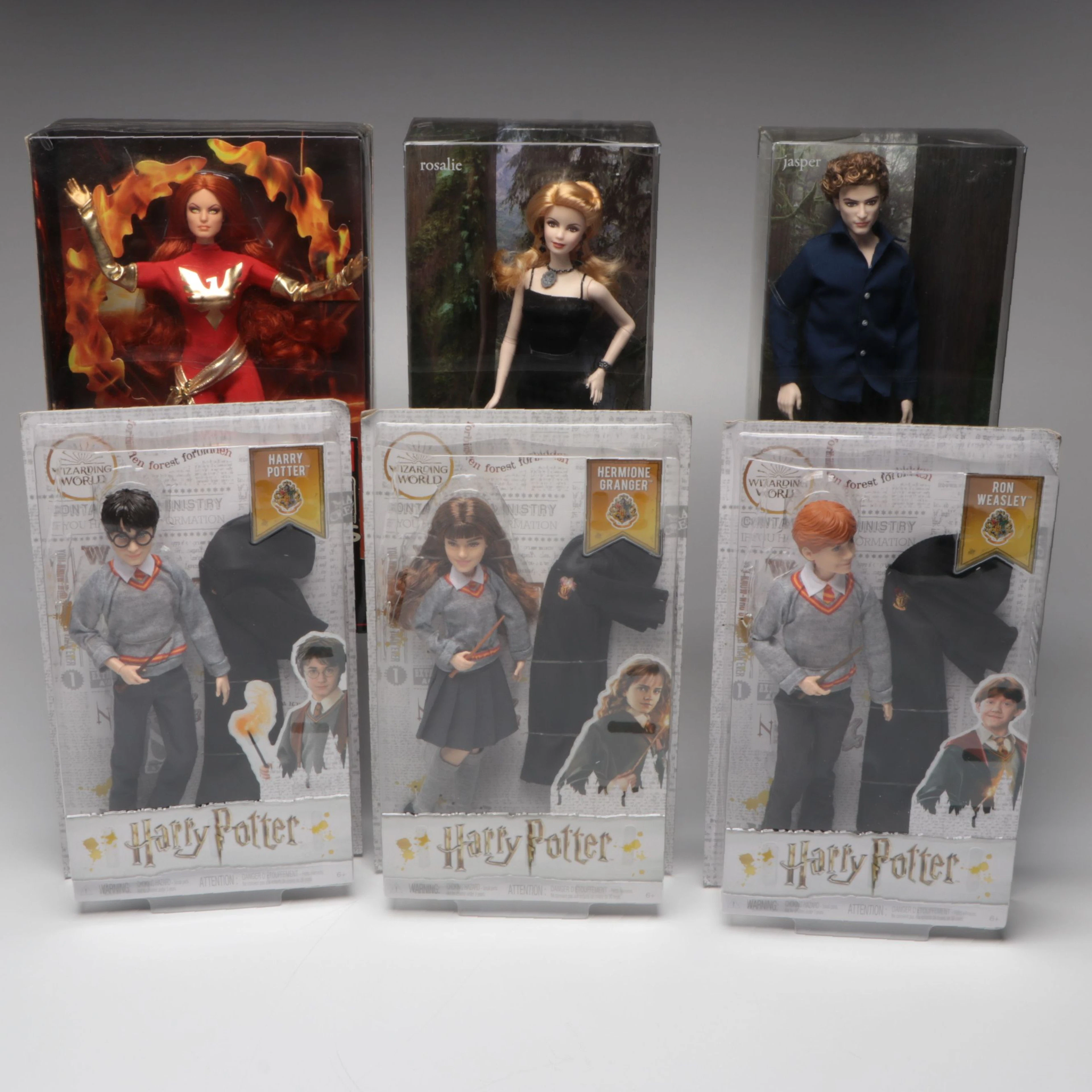 Mattel "Harry Potter" Dolls with "Twilight" and "Dark Phoenix" Barbie Dolls