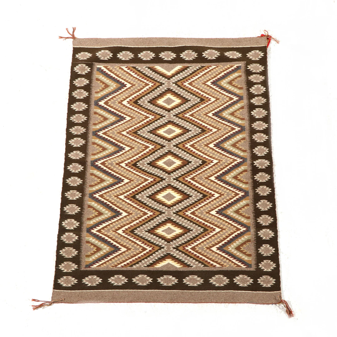 3' x 4'3 Handwoven Southwestern Navajo Style Eye-Dazzler Area Rug