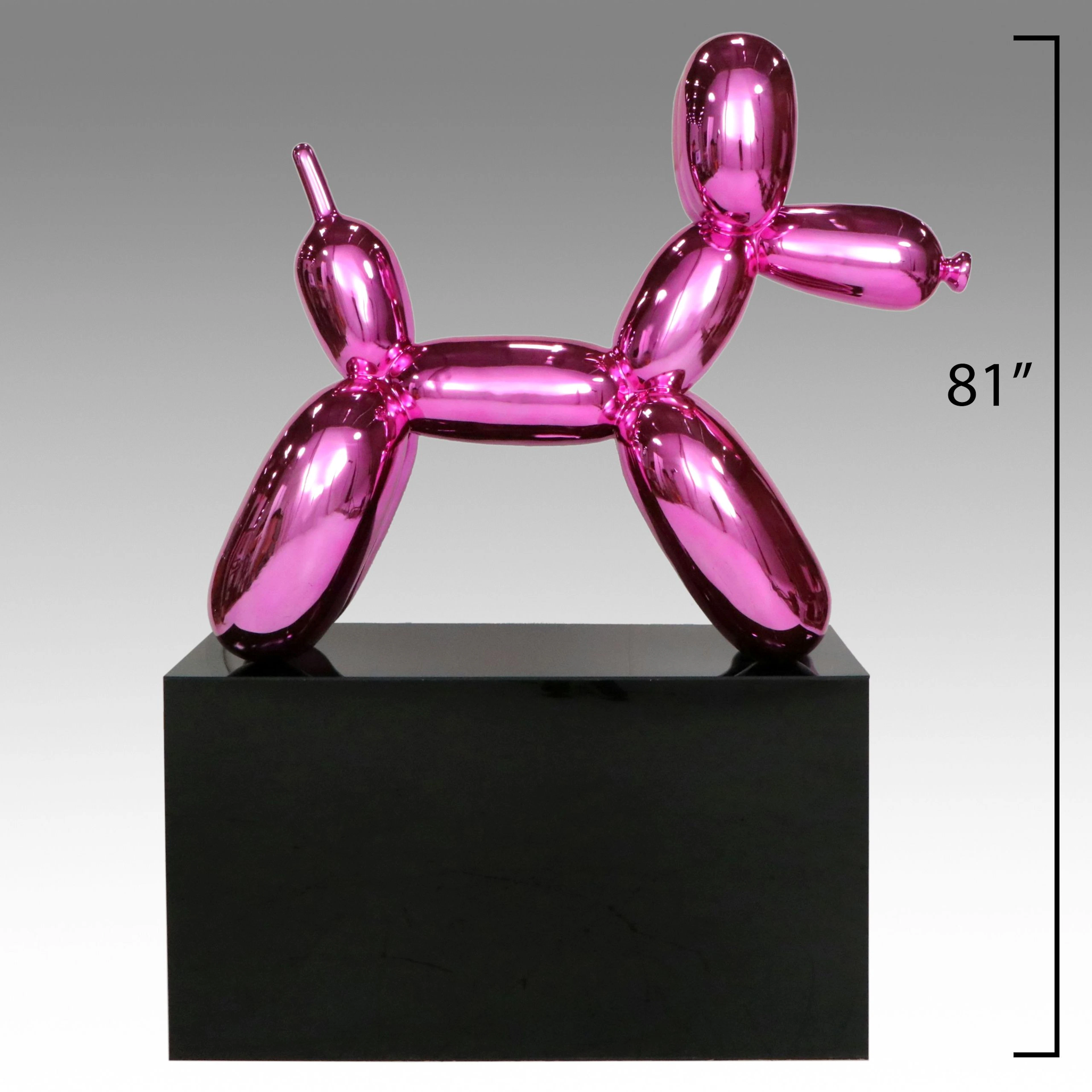 In the Manner of Jeff Koons Fiberglass Sculpture "Phantom Purple Balloon Dog"