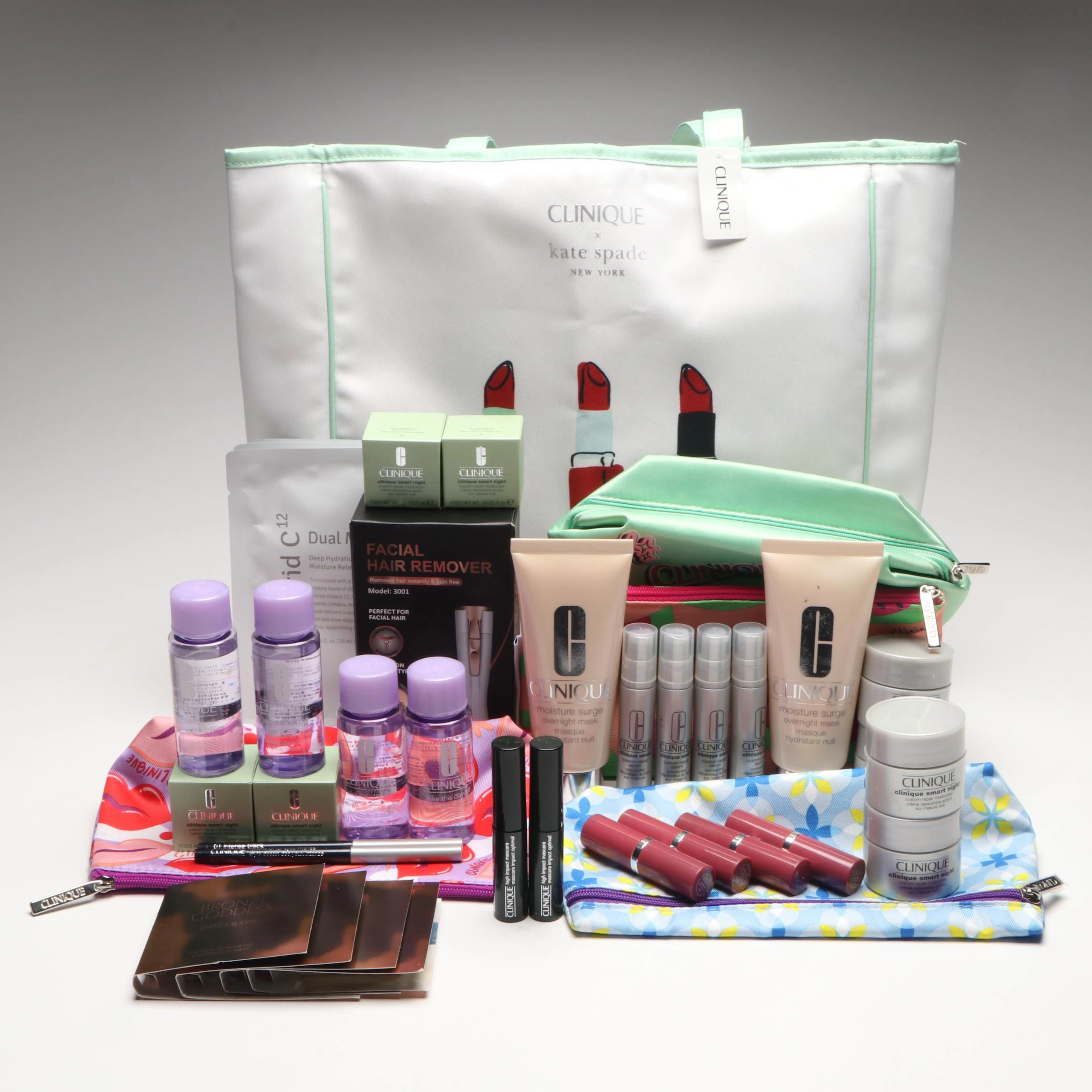 Kate Spade x Clinique Tote with Skin Care, Makeup, Estée Lauder Scent, More