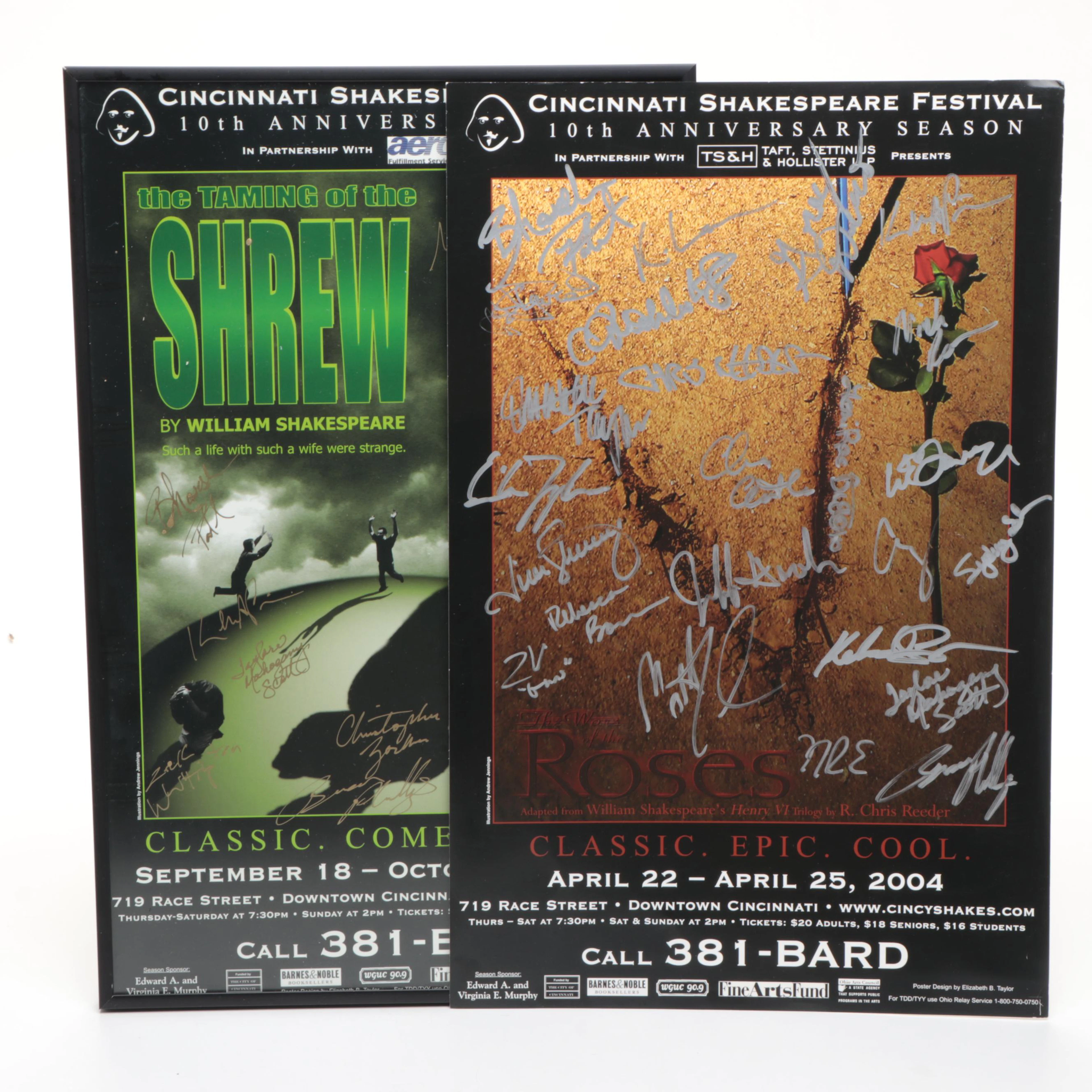 Cincinnati Shakespeare Autographed Posters for 2003 "Taming of the