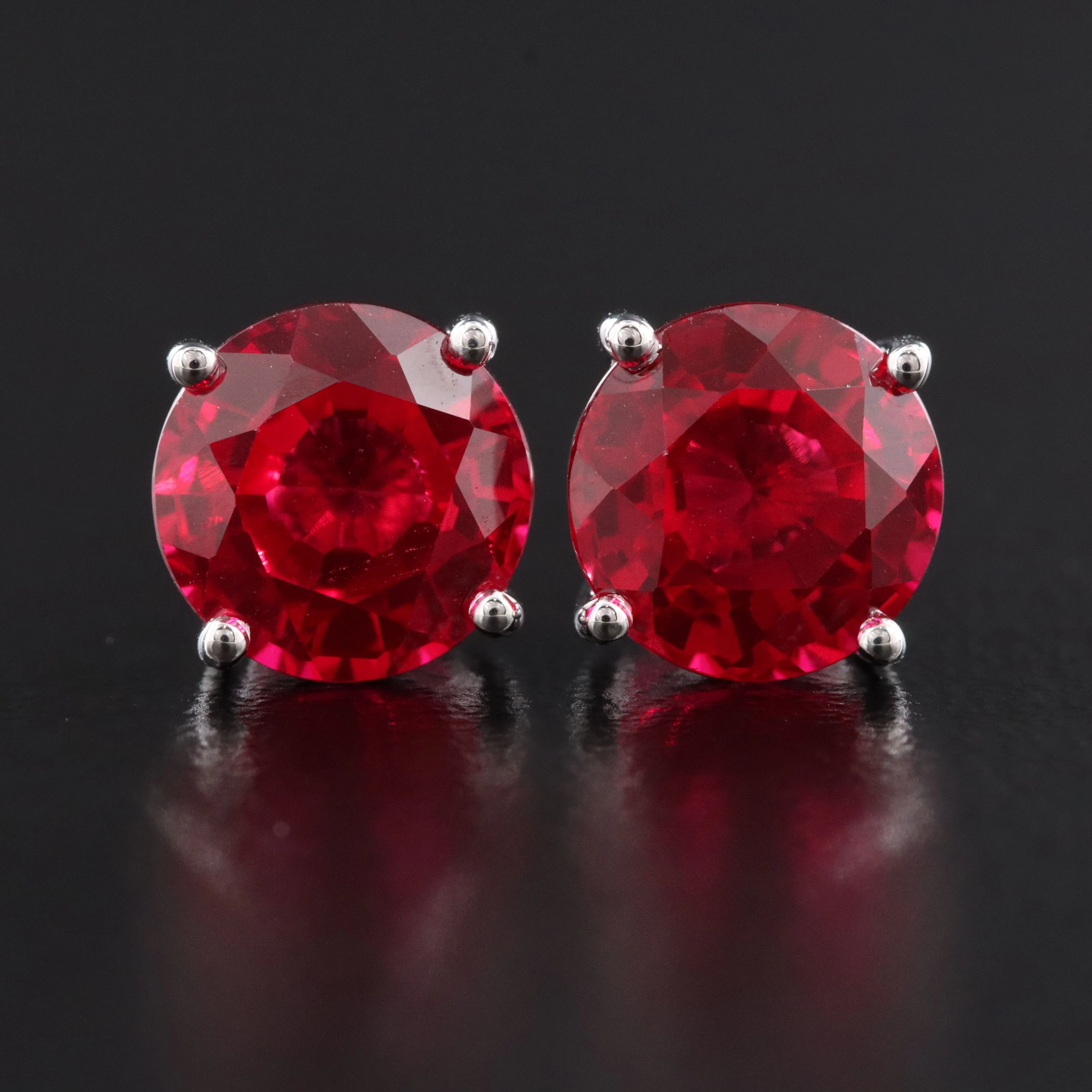 14K 4.00 CTW Ruby Stud Earrings