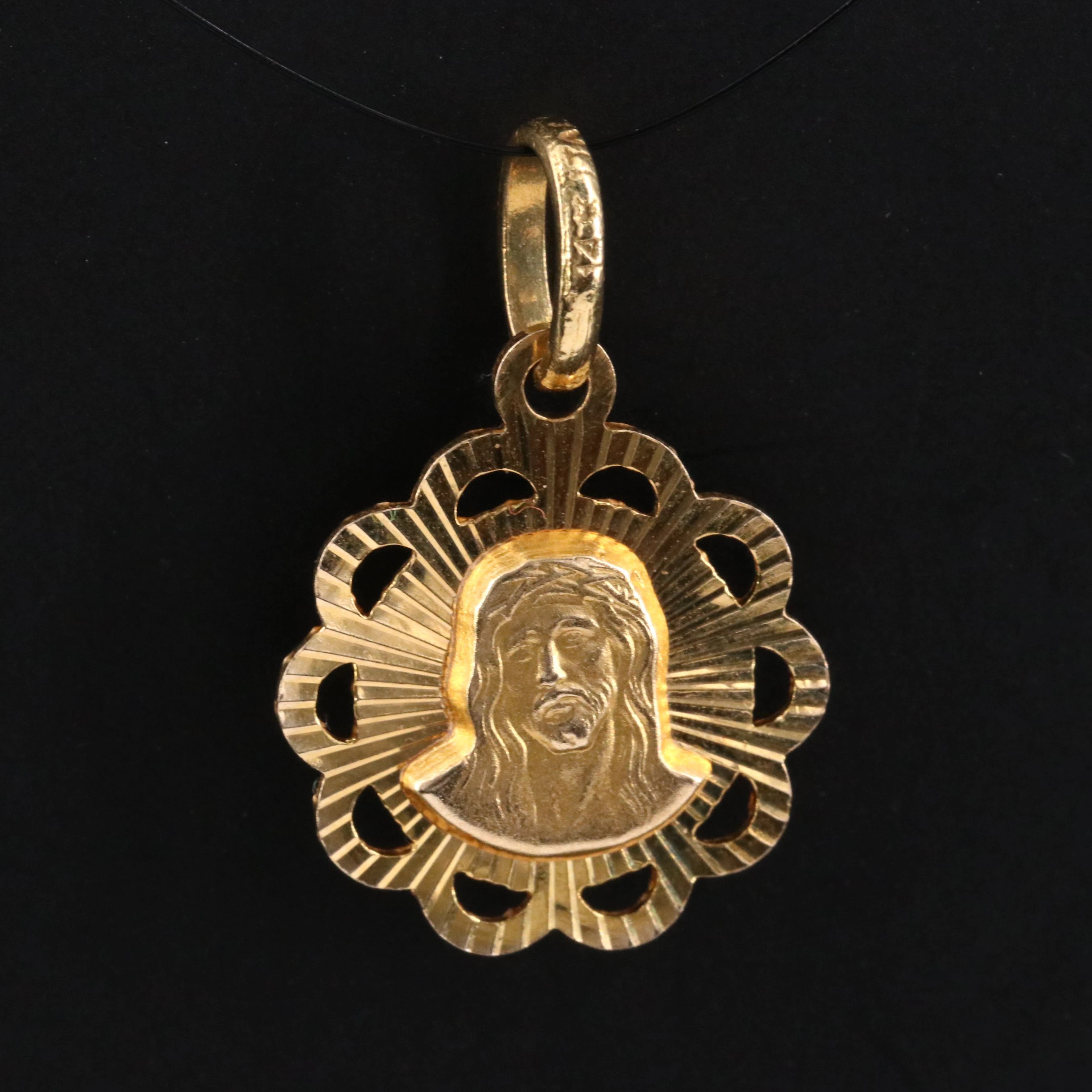 Italian 14K Reversible Charm Pendant