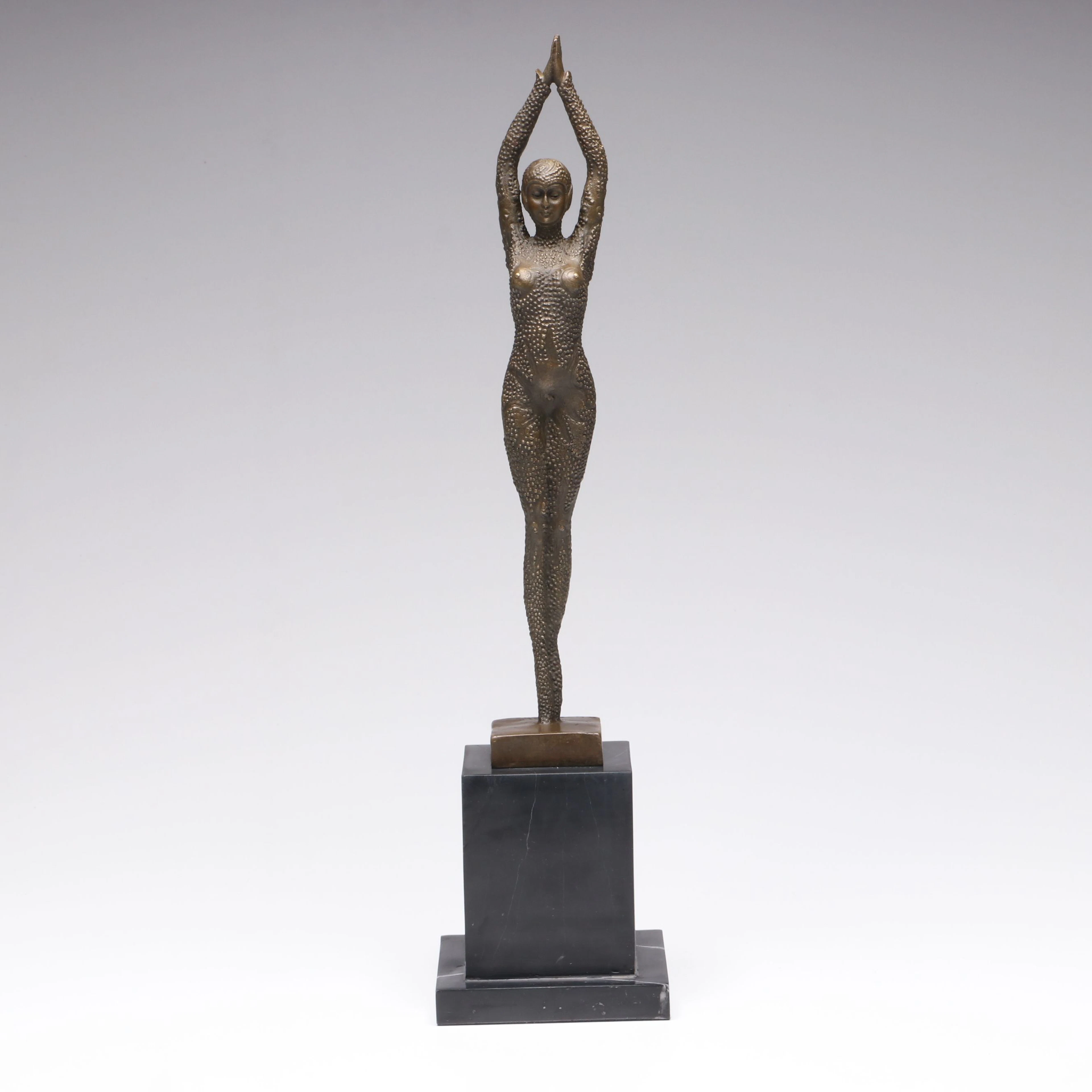 After Demétre Haralamb Chiparus "Starfish Dancer" Patinated Bronze Sculpture