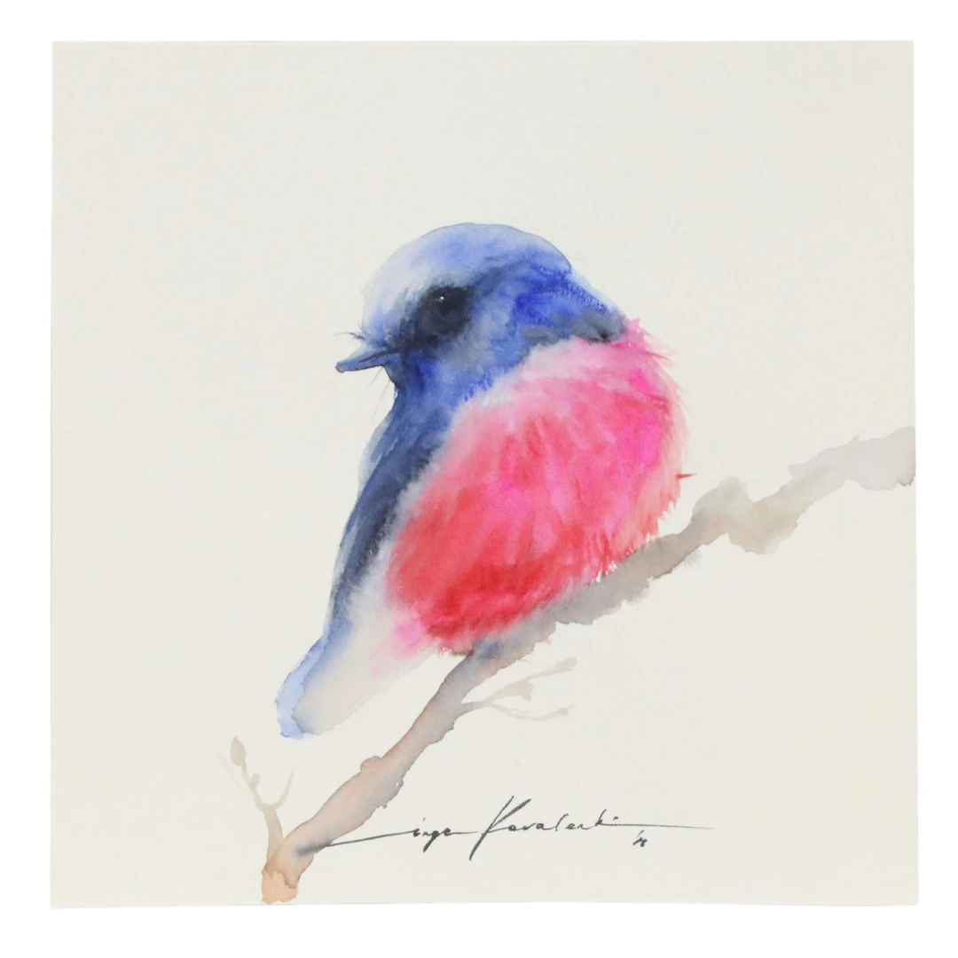 Inga Kovalenko Watercolor Painting of Bird, 2026