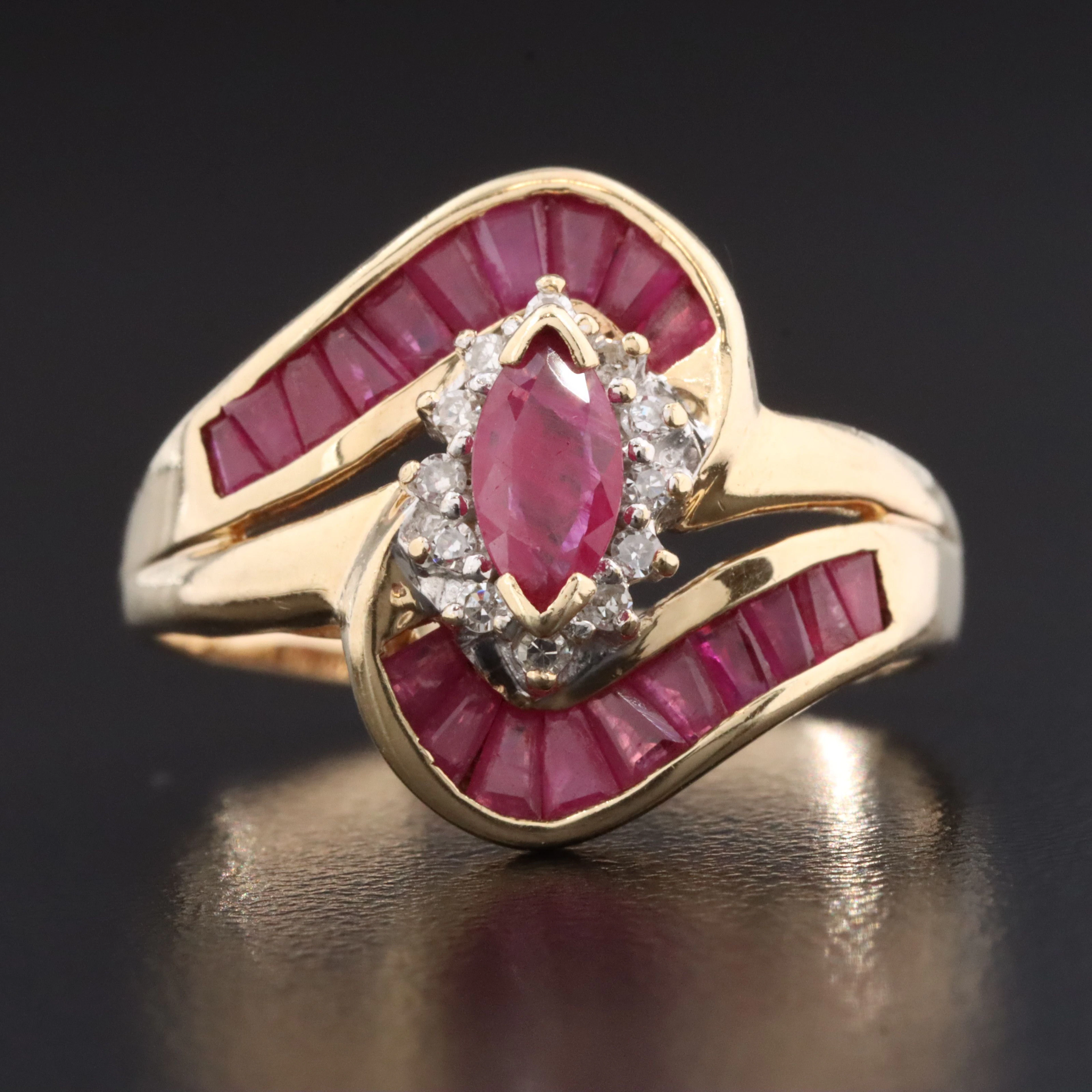 10K Ruby and Diamond Ring