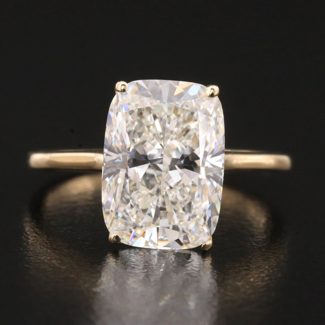 14K 5.05 CT Lab Grown Diamond Solitaire Ring with IGI Report