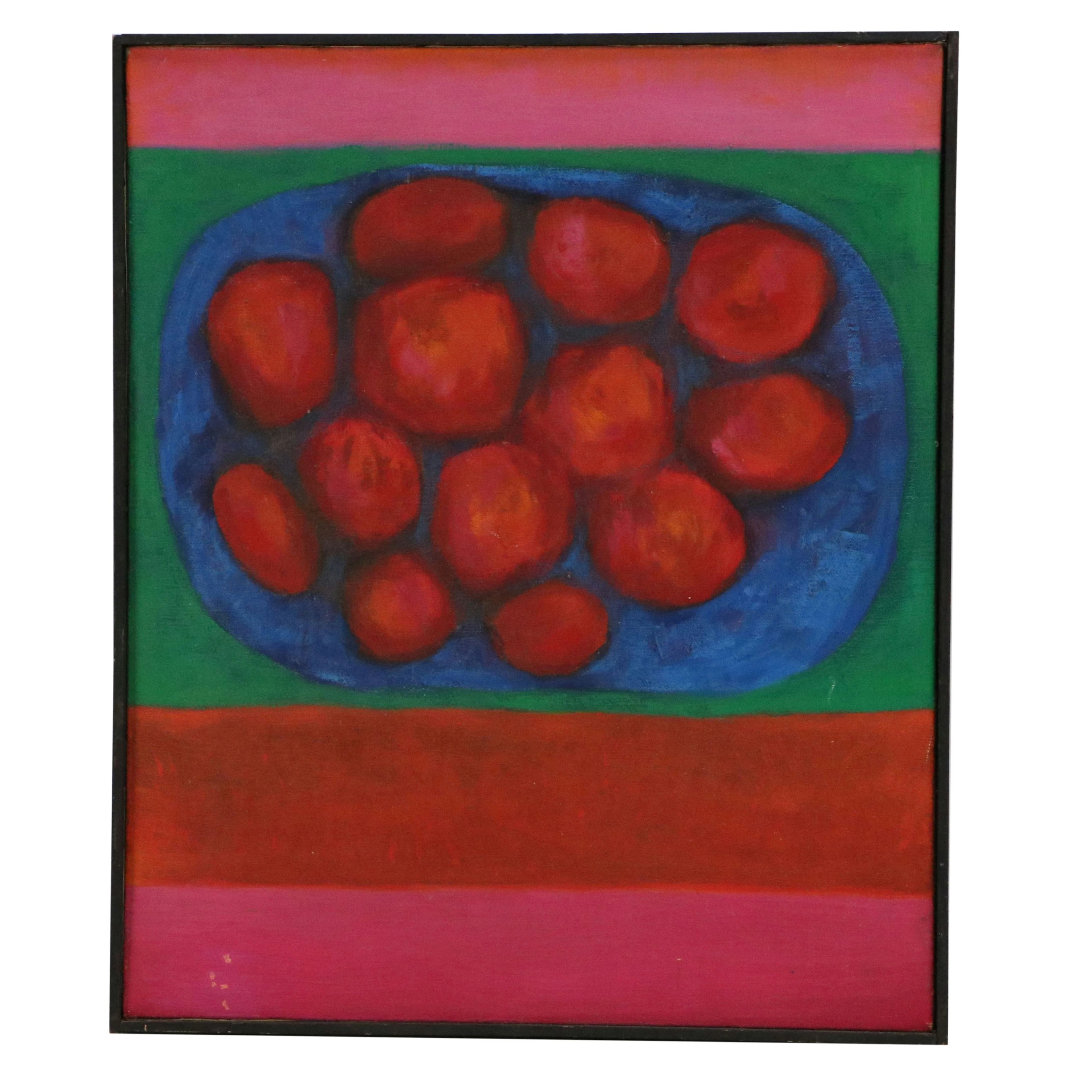 Abstracted Oil Painting of Still Life, 20th Century