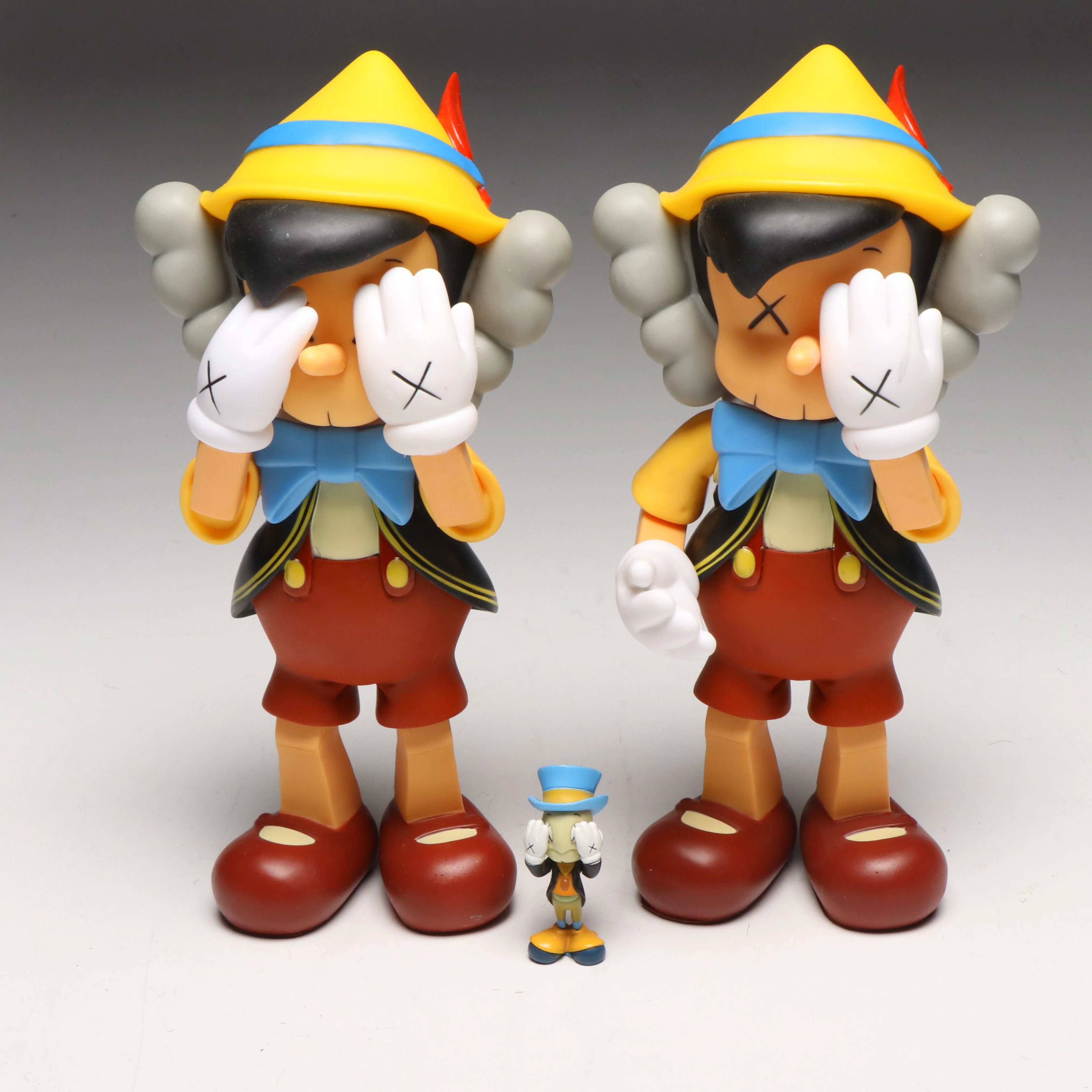 Disney x KAWS Vinyl Pinocchio and Jiminy Cricket Art Figurines