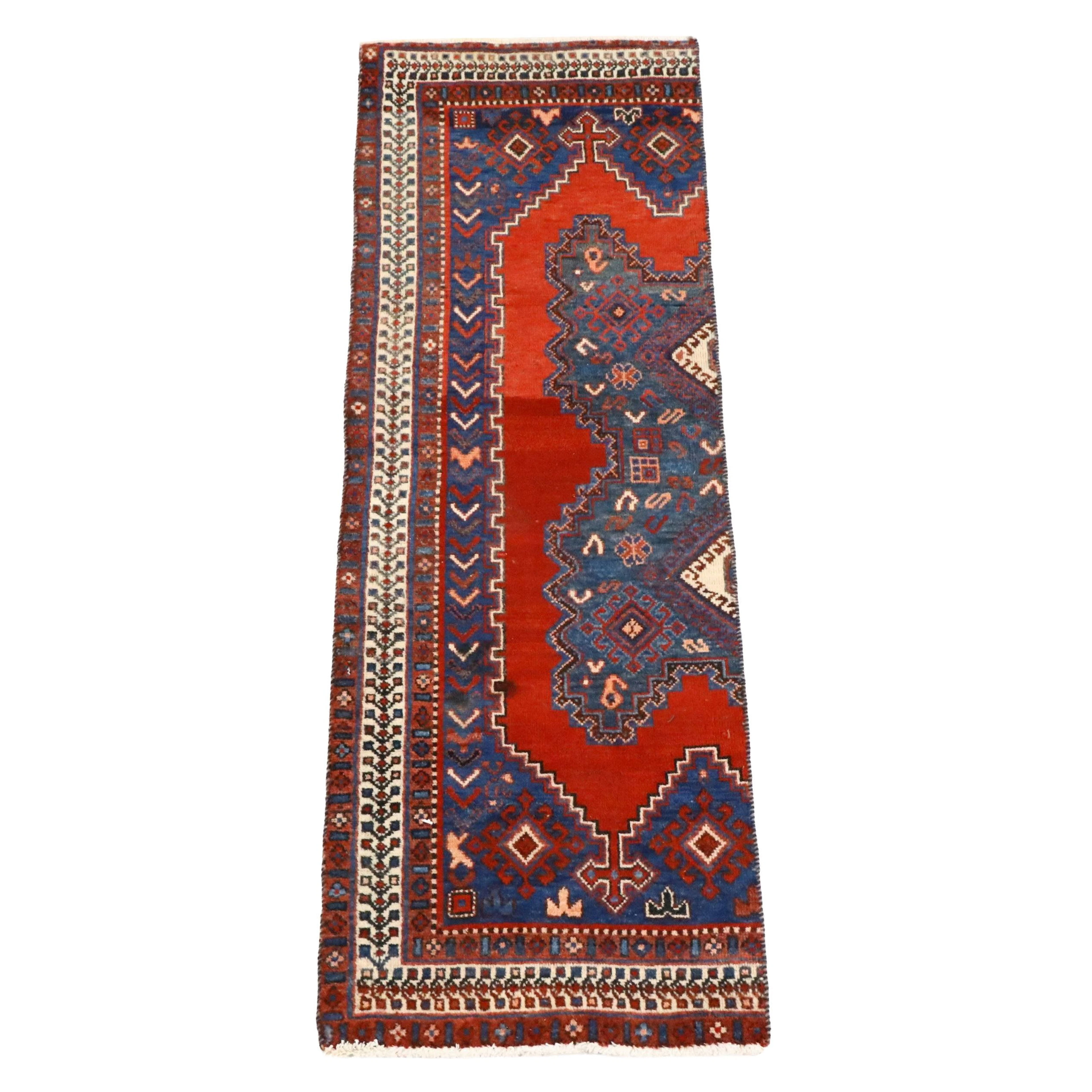 2'2 x 6'7 Hand-Knotted Persian Sirjan Remnant Carpet Runner