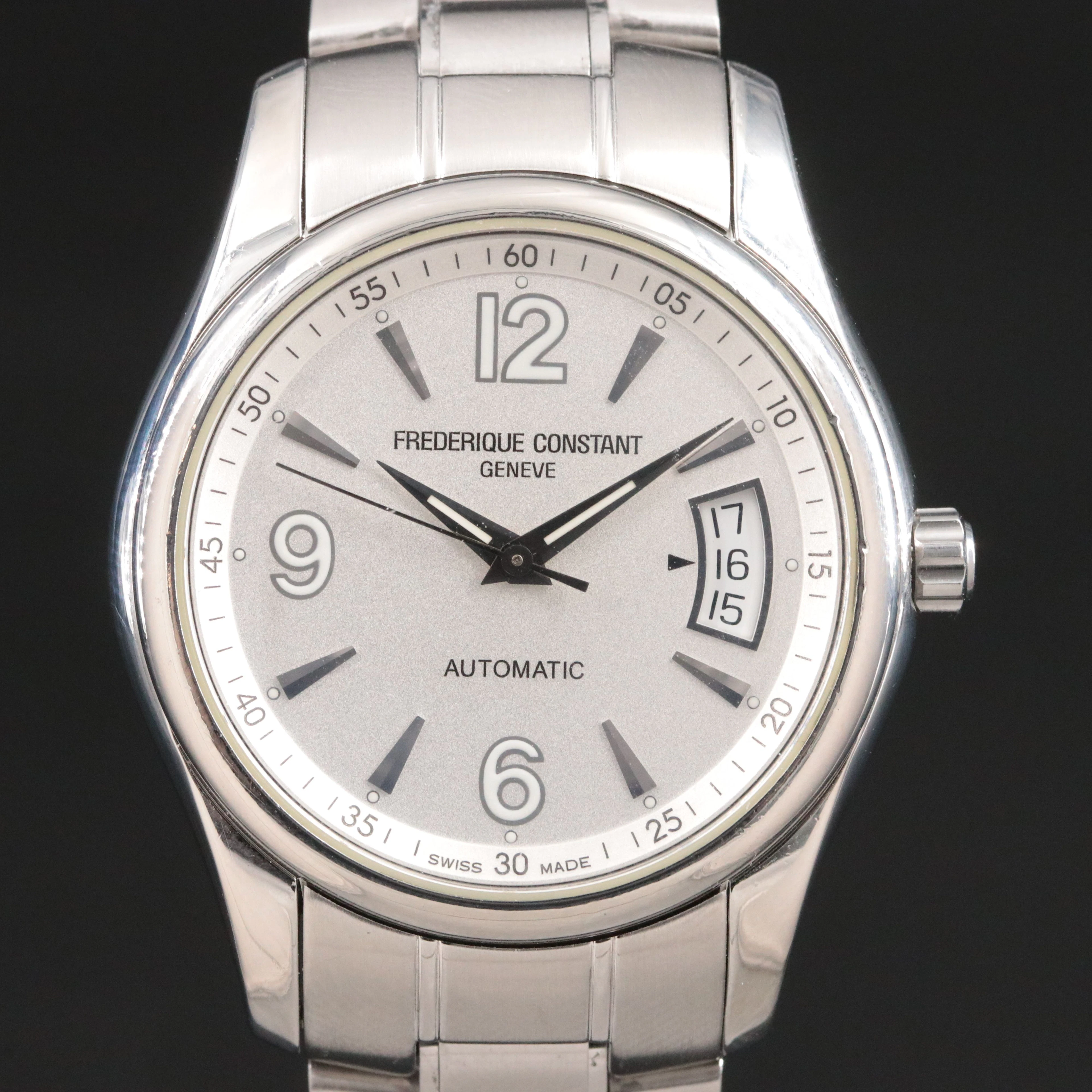 Frederique Constant Classics 38mm Date Steel Automatic Watch