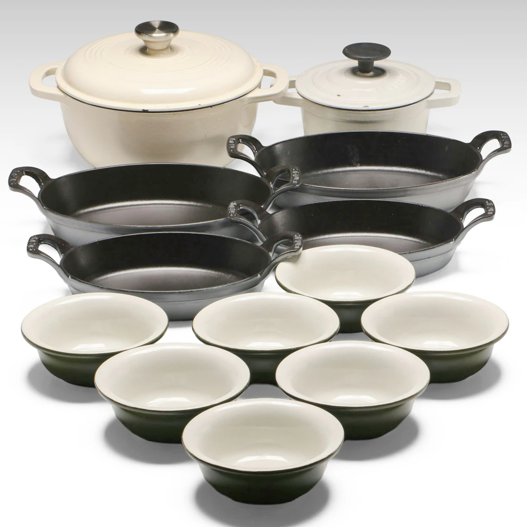 Brandani Lidded Dish, Staub Cast Iron Dishes, and More Bakeware