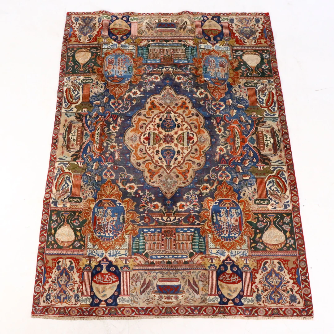 7'3 x 10'4 Hand-Knotted Persian Kashmar Area Rug