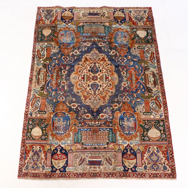 7'3 x 10'4 Hand-Knotted Persian Kashmar Area Rug