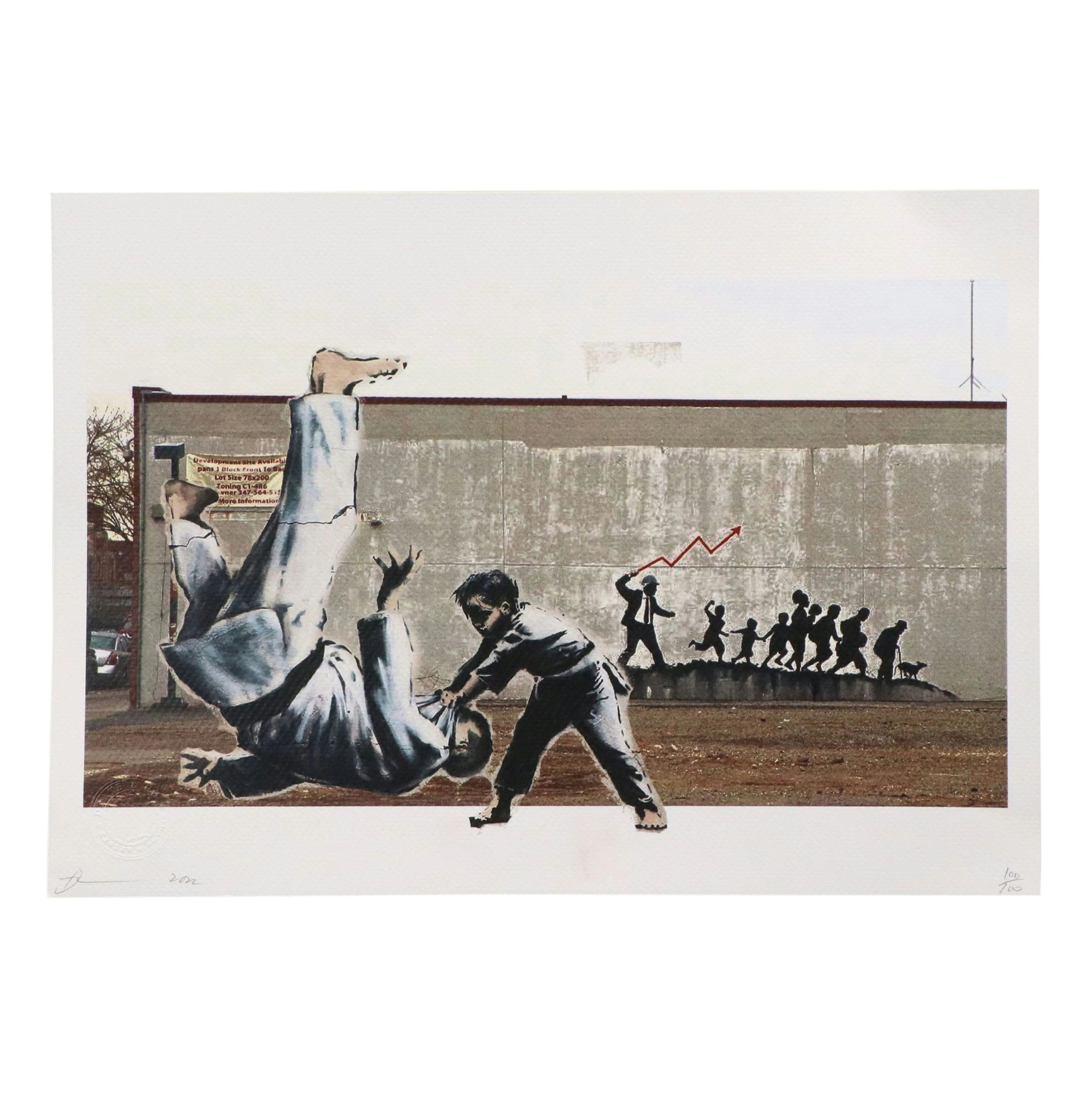 Death NYC Offset Street Art Lithograph Homage to Banksy, 2022